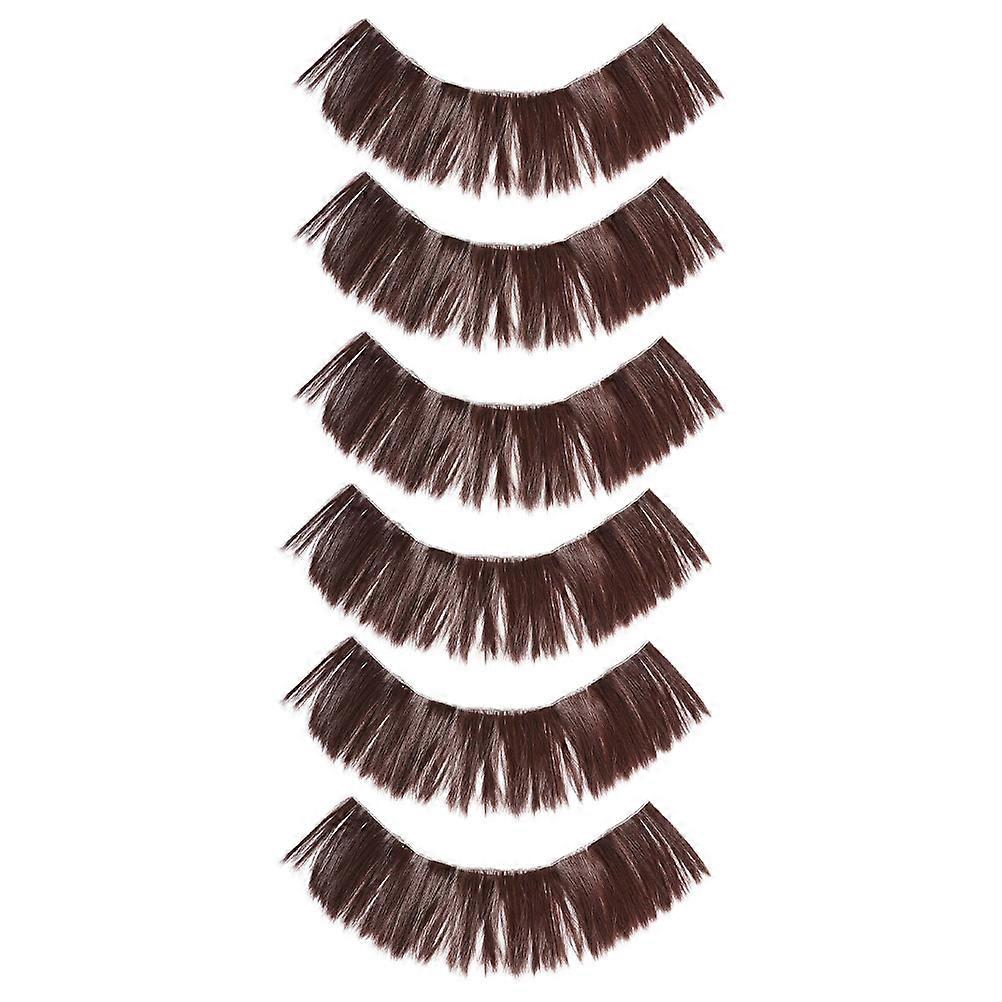 Light Brown Doll Wig Made from High Temperature Silk for Decoration Straight Hair Design with Elastic Band