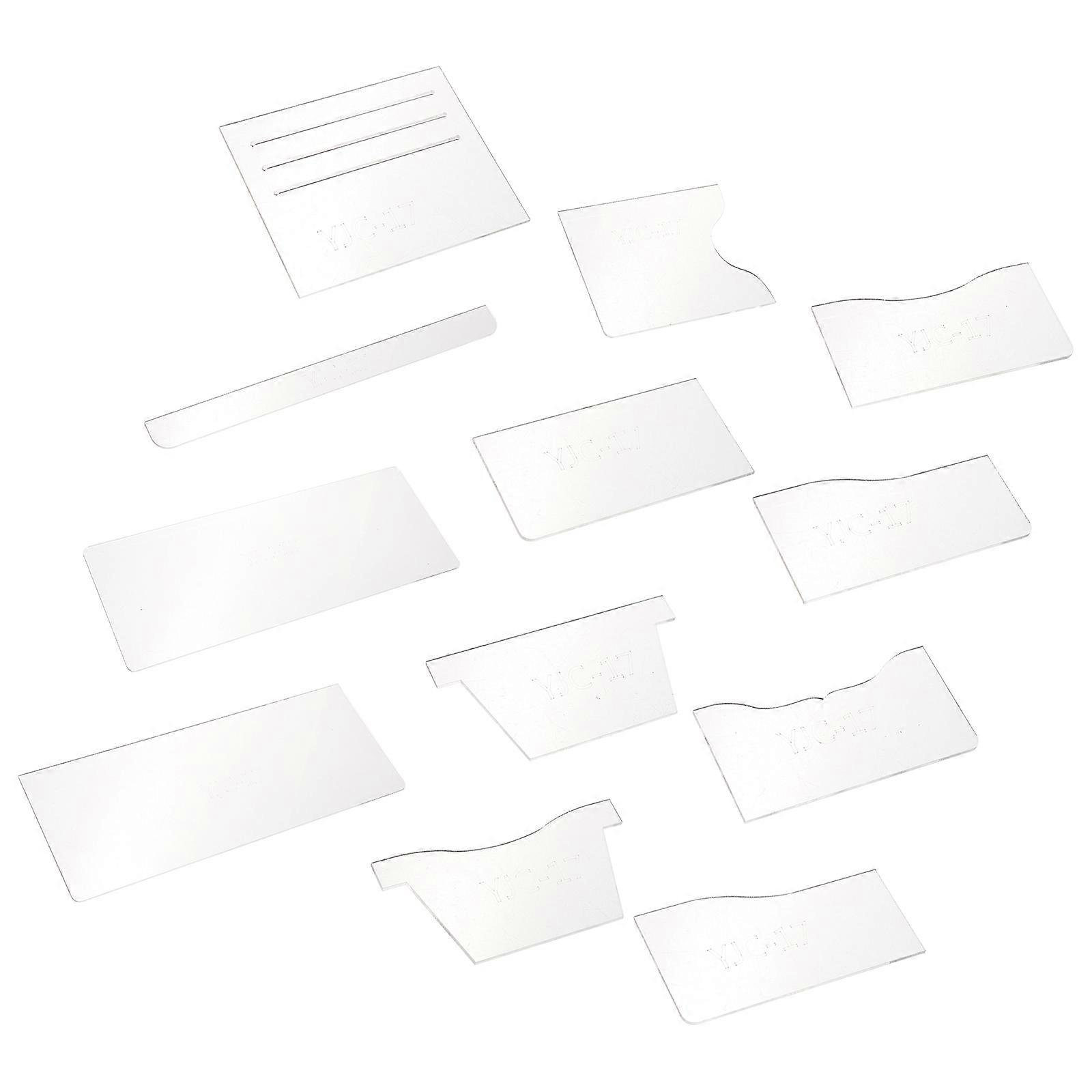 Wallet Patterns Template 1Set White Acrylic Durable Reuse for DIY Use Women DIY Tools