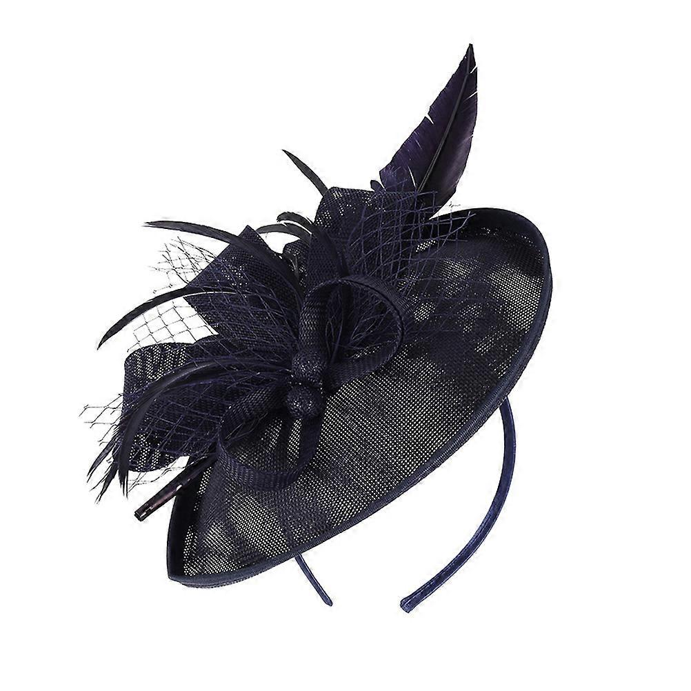 Coiffe de fleur de bande de cheveux chic pour les femmes Occasion spéciale avec design circulaire noir 1Pack