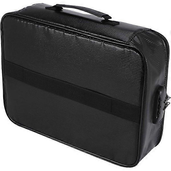 Fireproof Document Storage Lock Bag, Portable Wallet, Multi-Layer Portable Document Storage