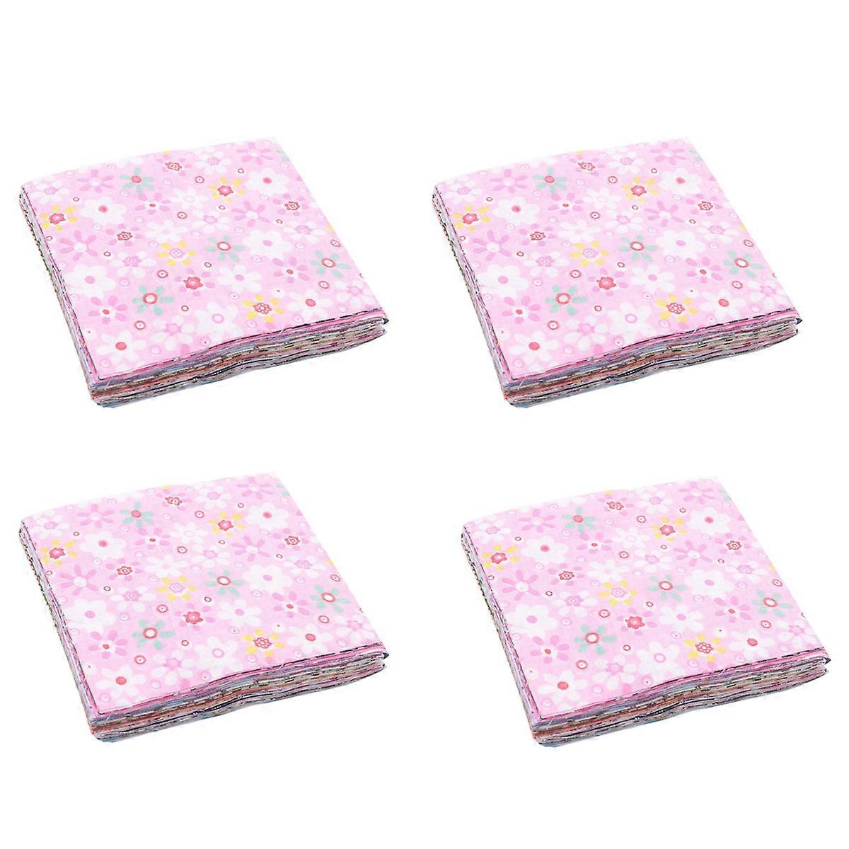 Fabric Patchwork Craft Cotton Material Batiks Mixed Squares Bundle, 10 x 10cm, 200-Pack