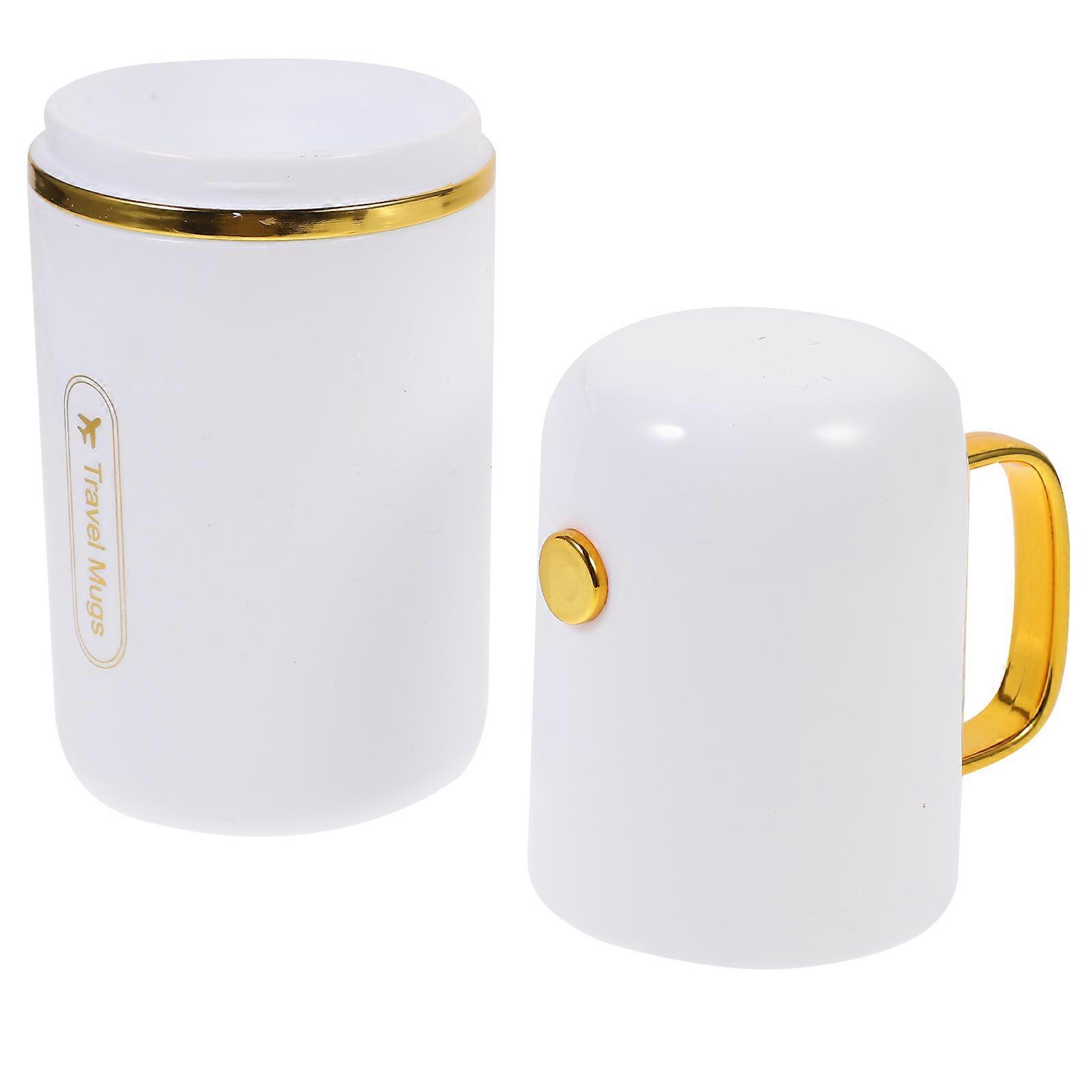 White Toothbrush Case Set for Travel with Sturdy PP Material and Compact Design Fits Most Brushes