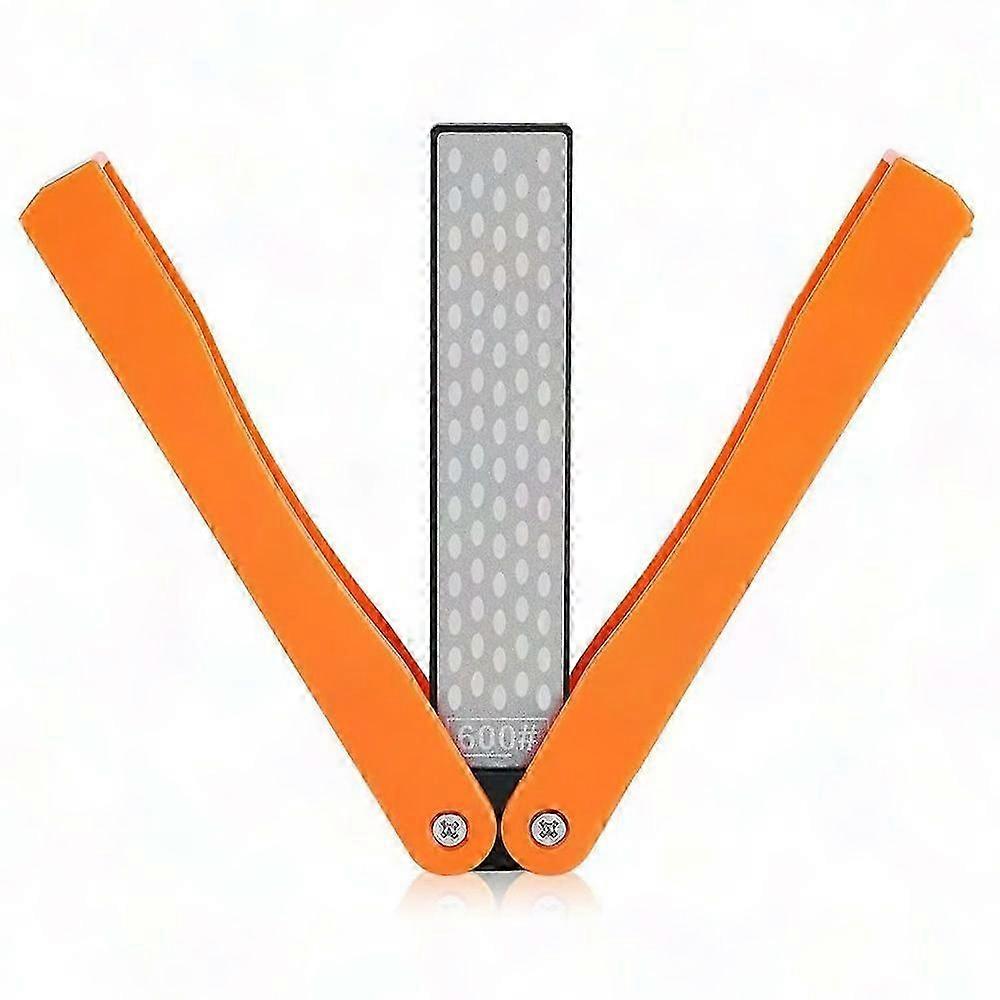 Portable Double Sided Diamond Knife Sharpener 400/600 Grit Pocket Sharpener for Outdoor Tools