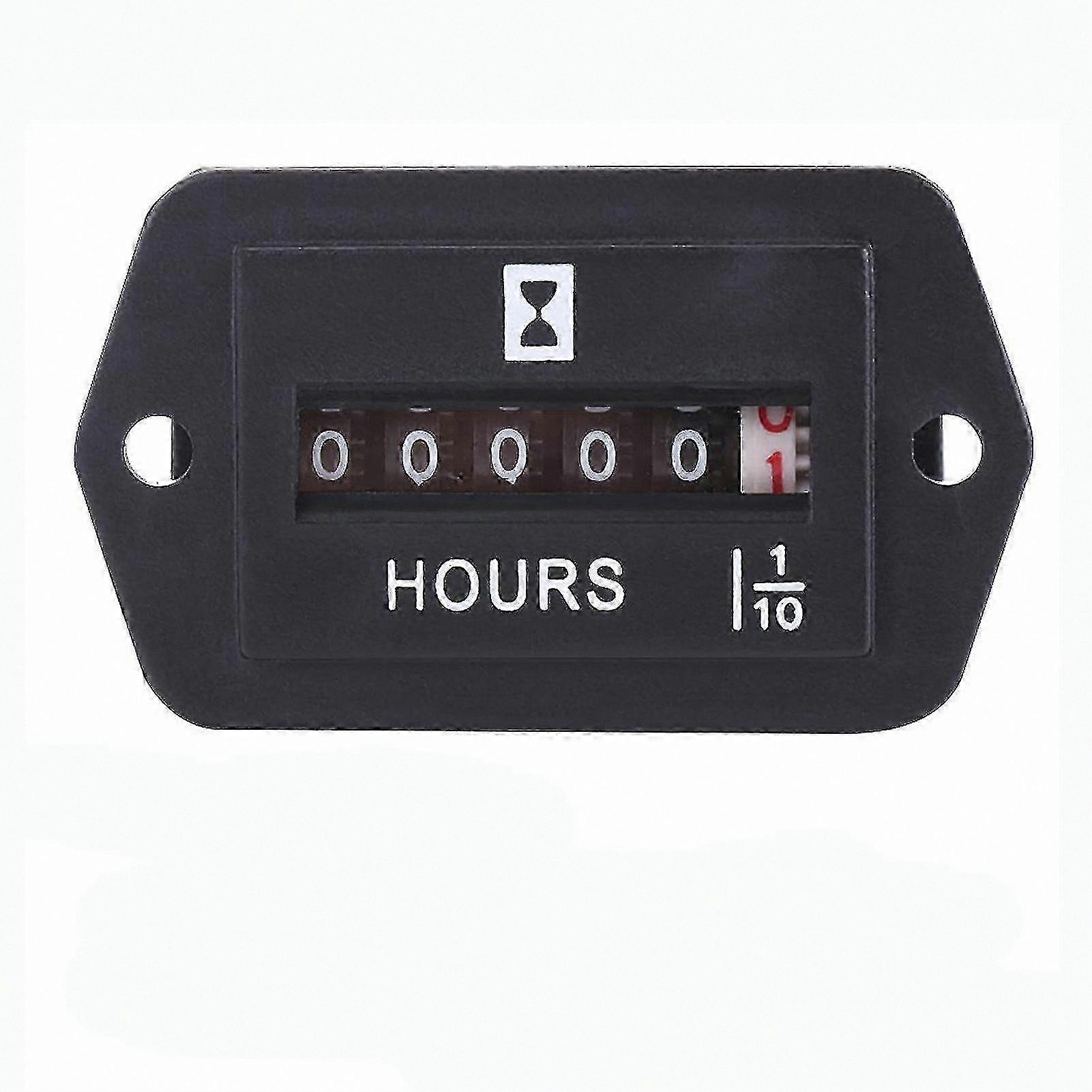High-Precision DC 12V-36V Mechanical Hour Meter for Engineering Equipment Fully Sealed Rectangle Time Tracker