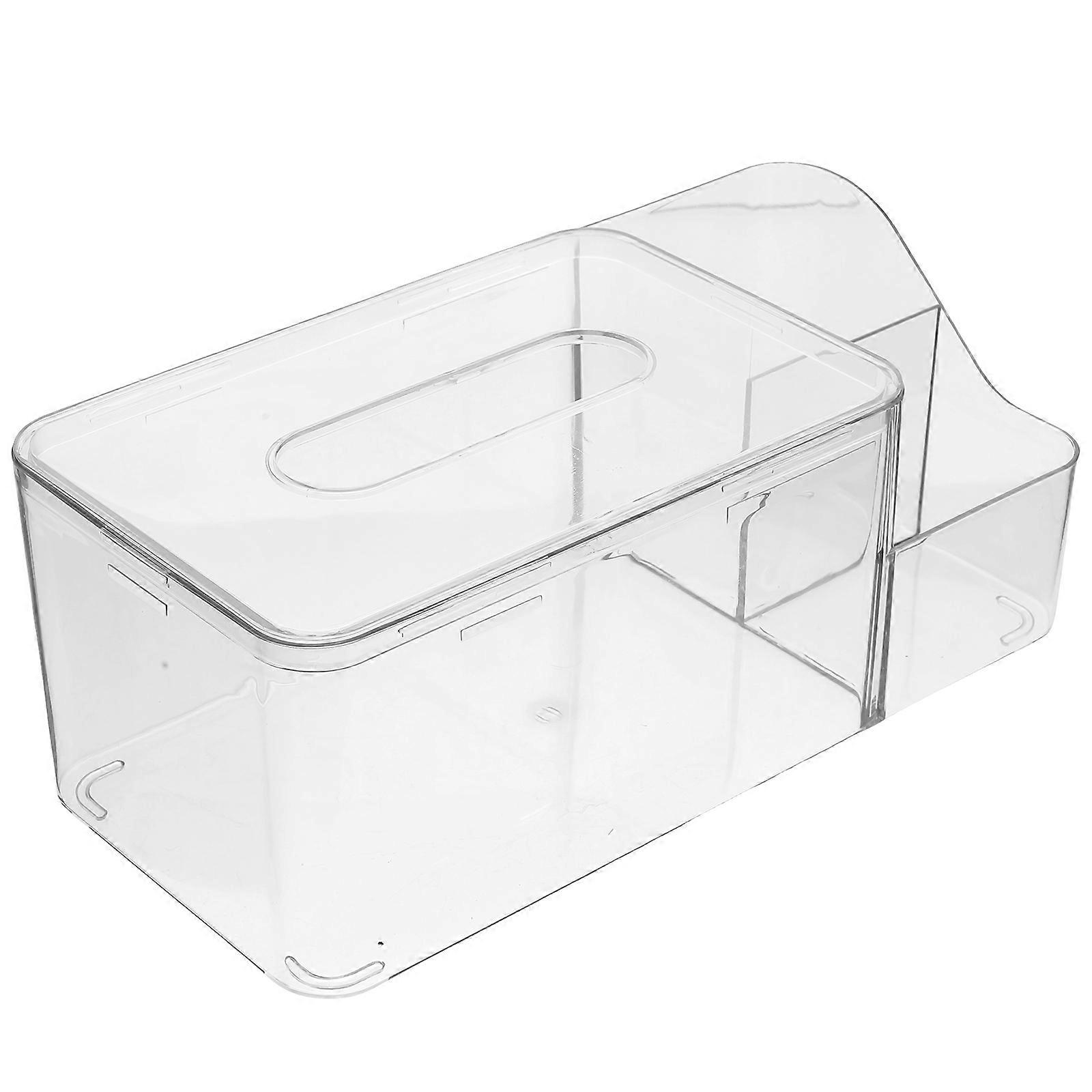 Plastic Tissue Box Holder for Home Use Transparent Elegant Design Suitable for Various