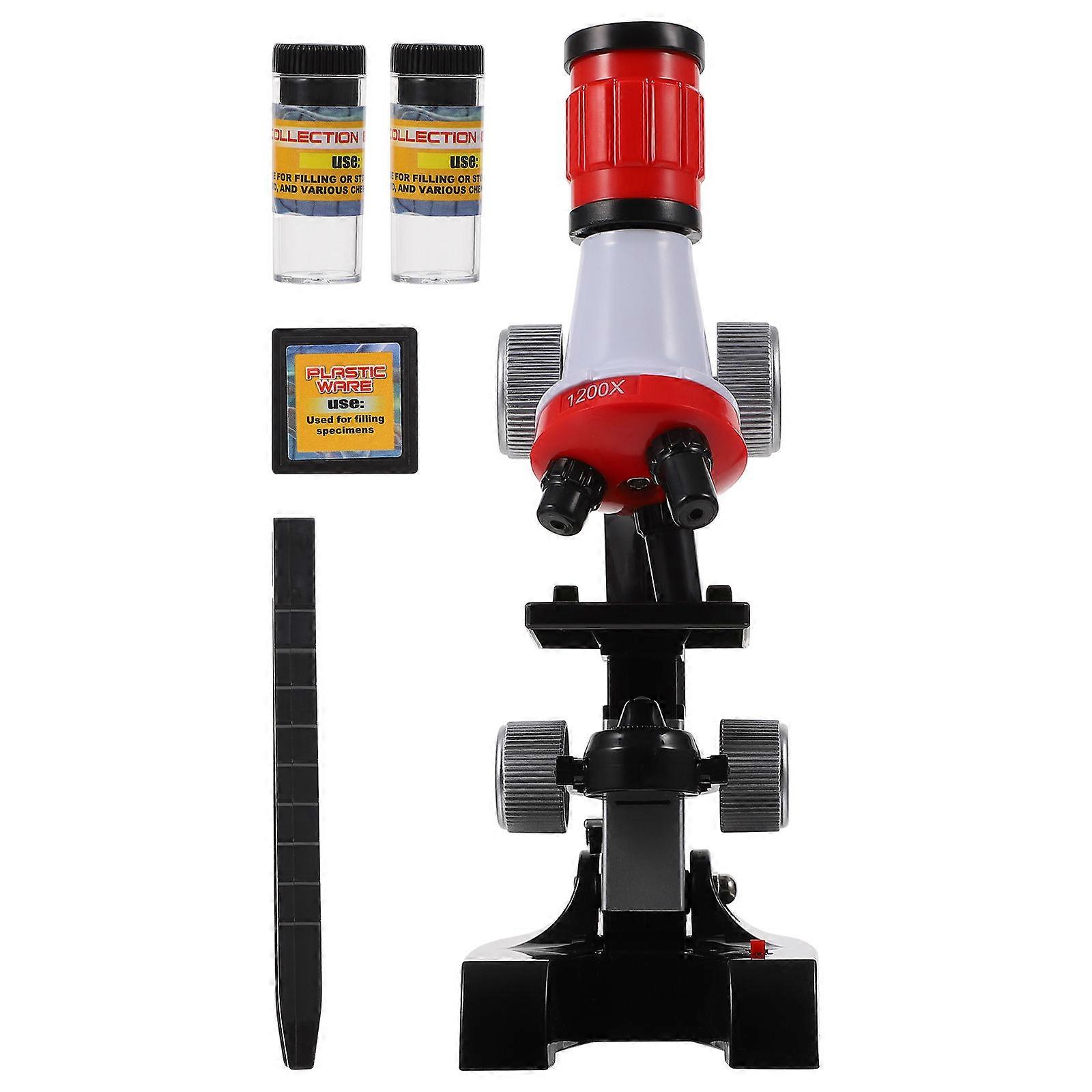 1 Set 1200 Times Microscope for Students Science Education Toy and Experimental Tool