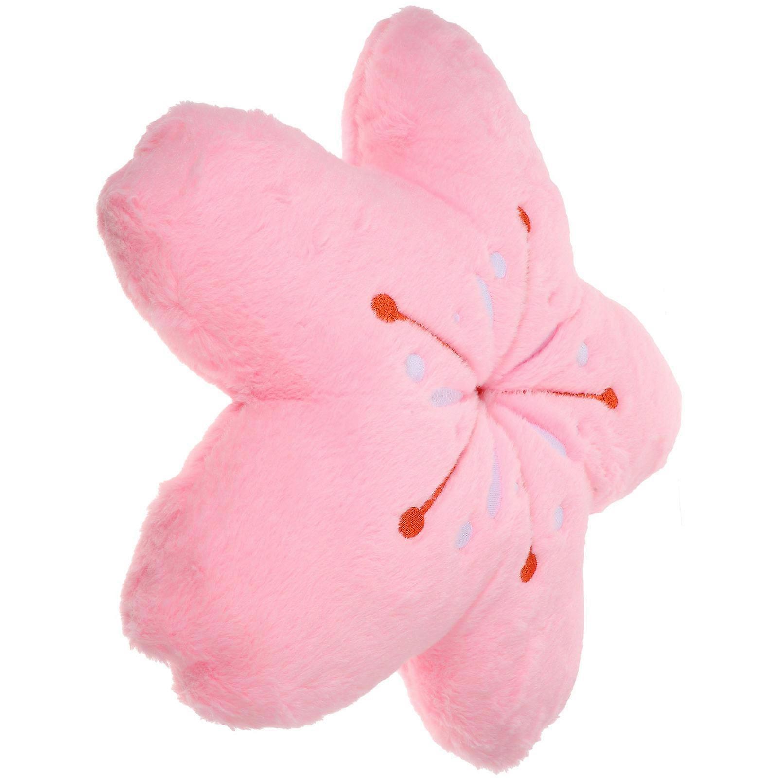 Delicate Flower Shape Throw Pillow Cherry Blossom Design For Sofa And Bedroom 40X40Cm Plush 1Pack