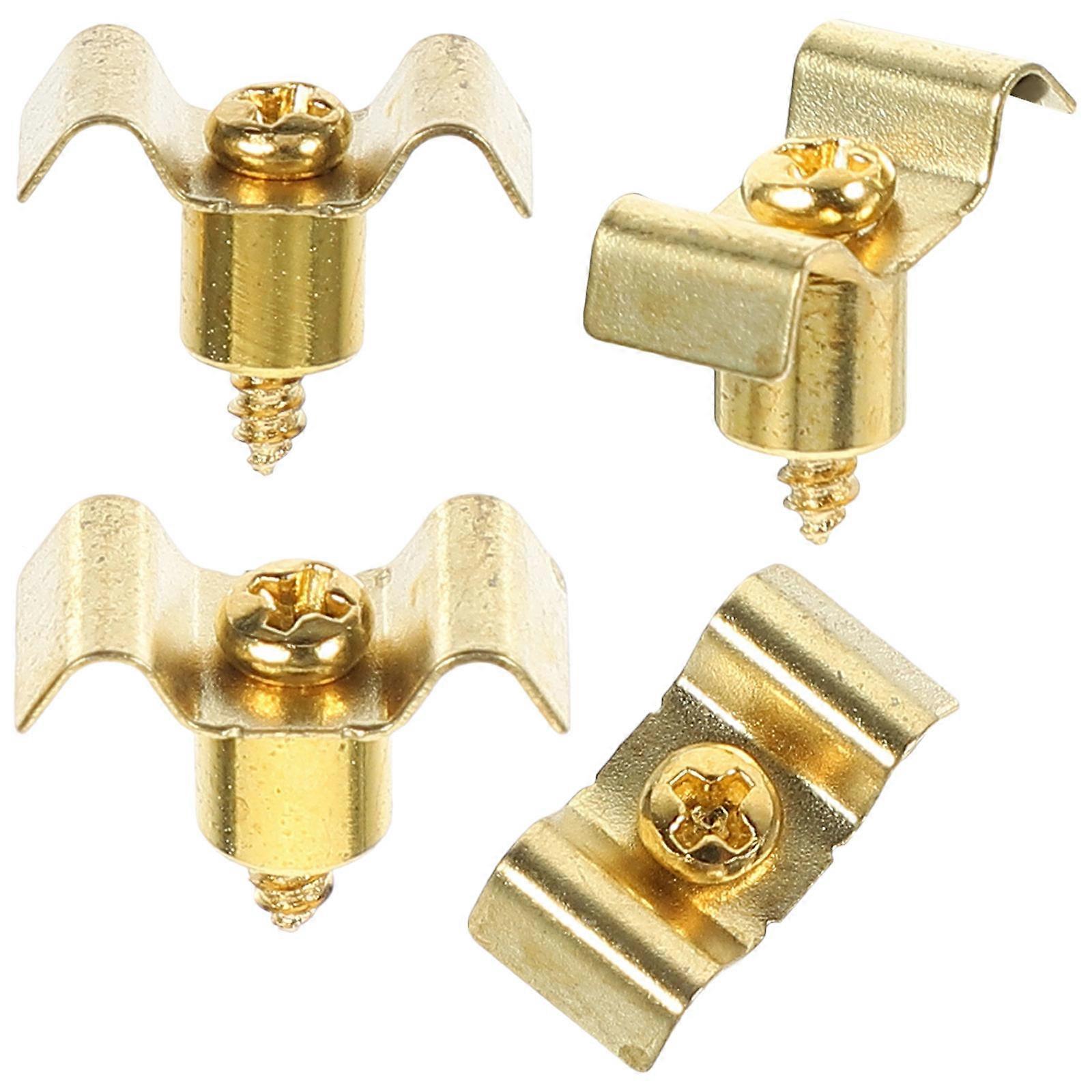 Golden Metal Guitar String Locks for Instrument Tools to Extend String Life and Reduce Wear 4 Sets