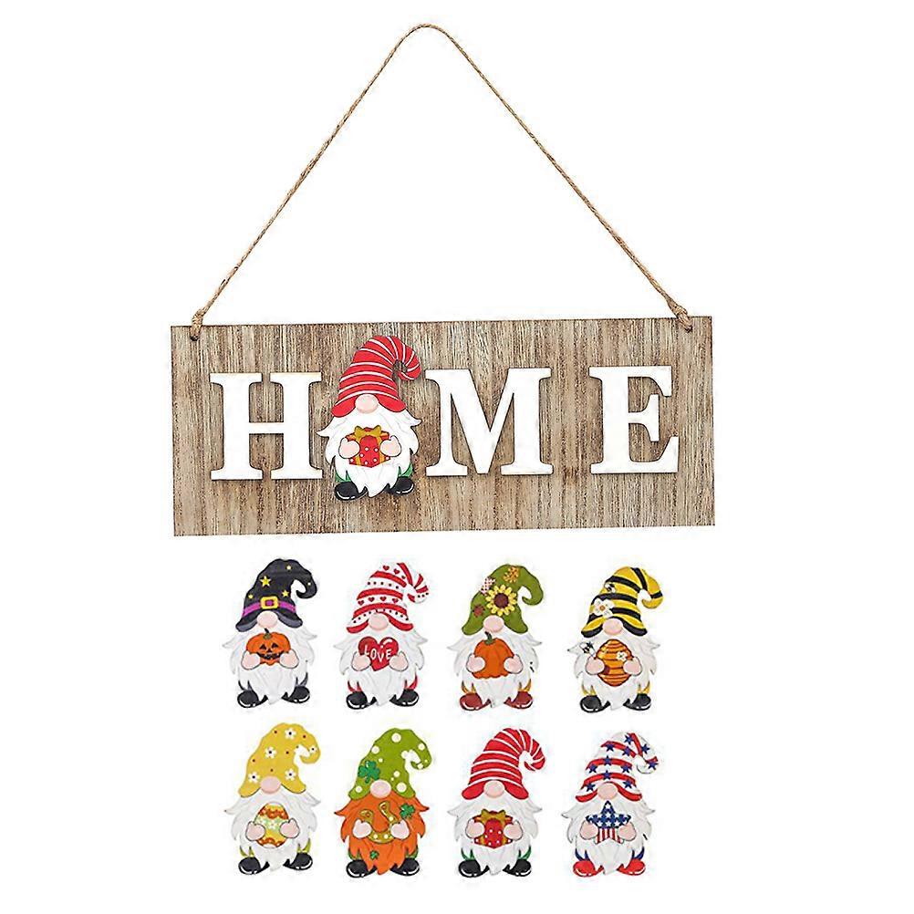 Rustic Door Plate Wall Hanging For DIY Prop 29.5X12CM Assorted Color With Lanyard 1Pcs