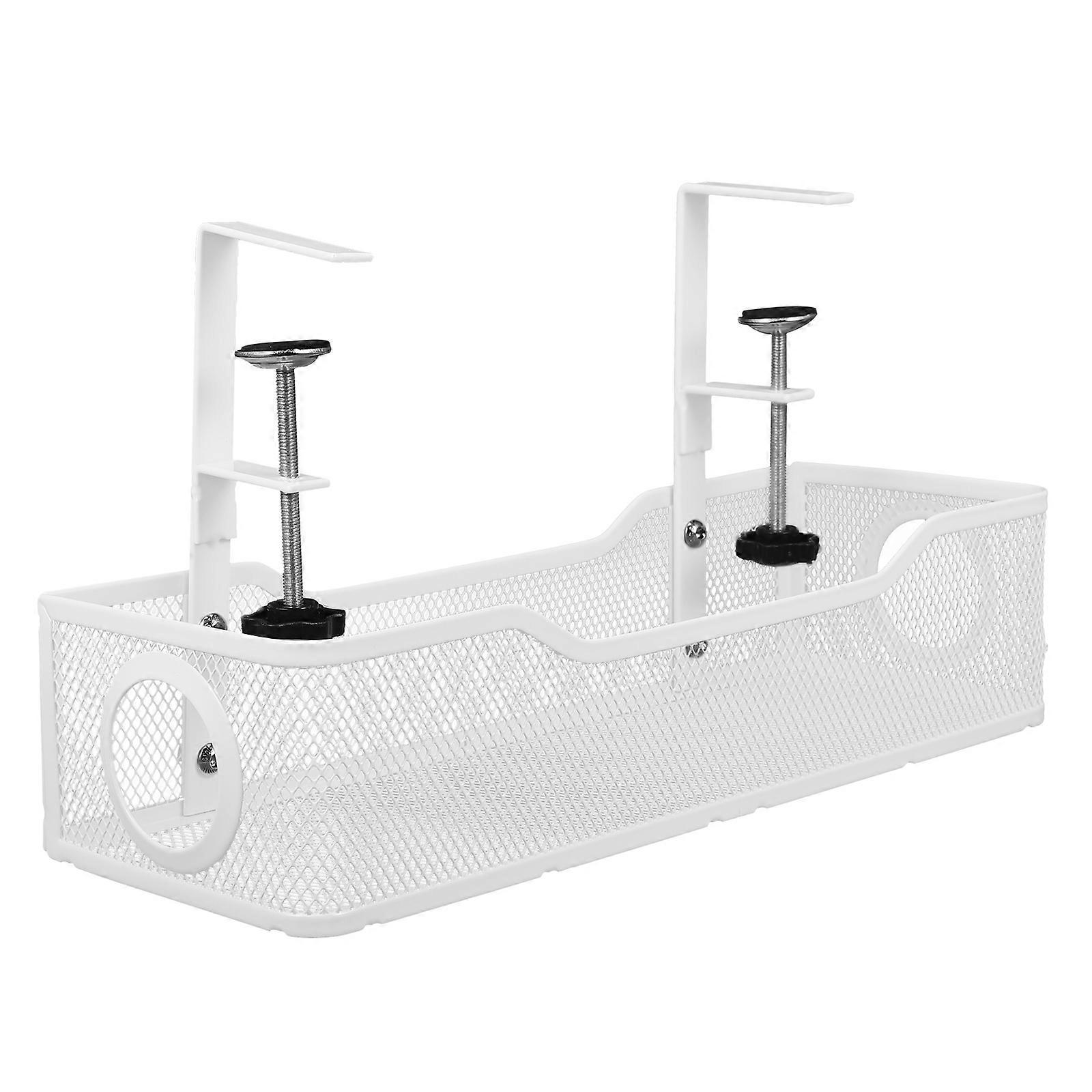 Adjustable Under Desk Cable Organizer Tray for Efficient Wire Management – Sturdy, High Load Capacity Cable Storage Rack for Office and Home Use