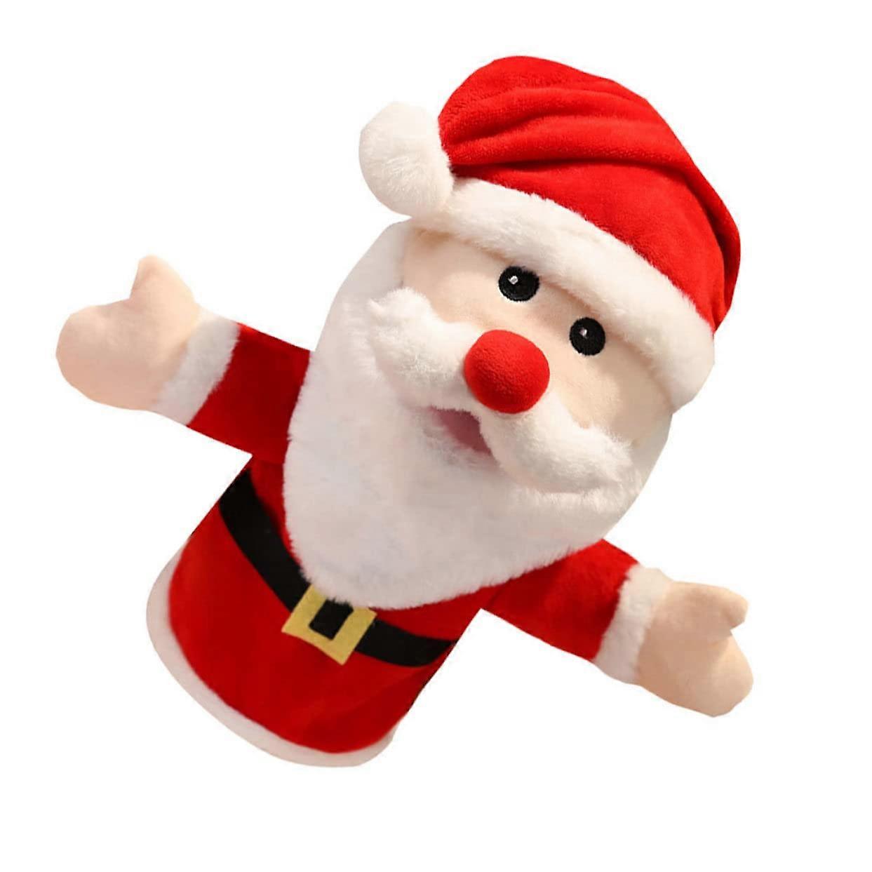 Santa Claus Hand Puppet Plush Toy for Interactive Storytelling, Creative Learning Aid for Boys and Girls, Soft Plush Material