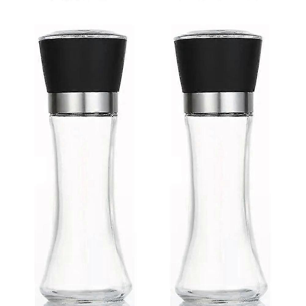 Prum ステンレス鋼ソルト&ペッパーグラインダー 2 個セット - 調整可能なセラミック シー ソルト グラインダー