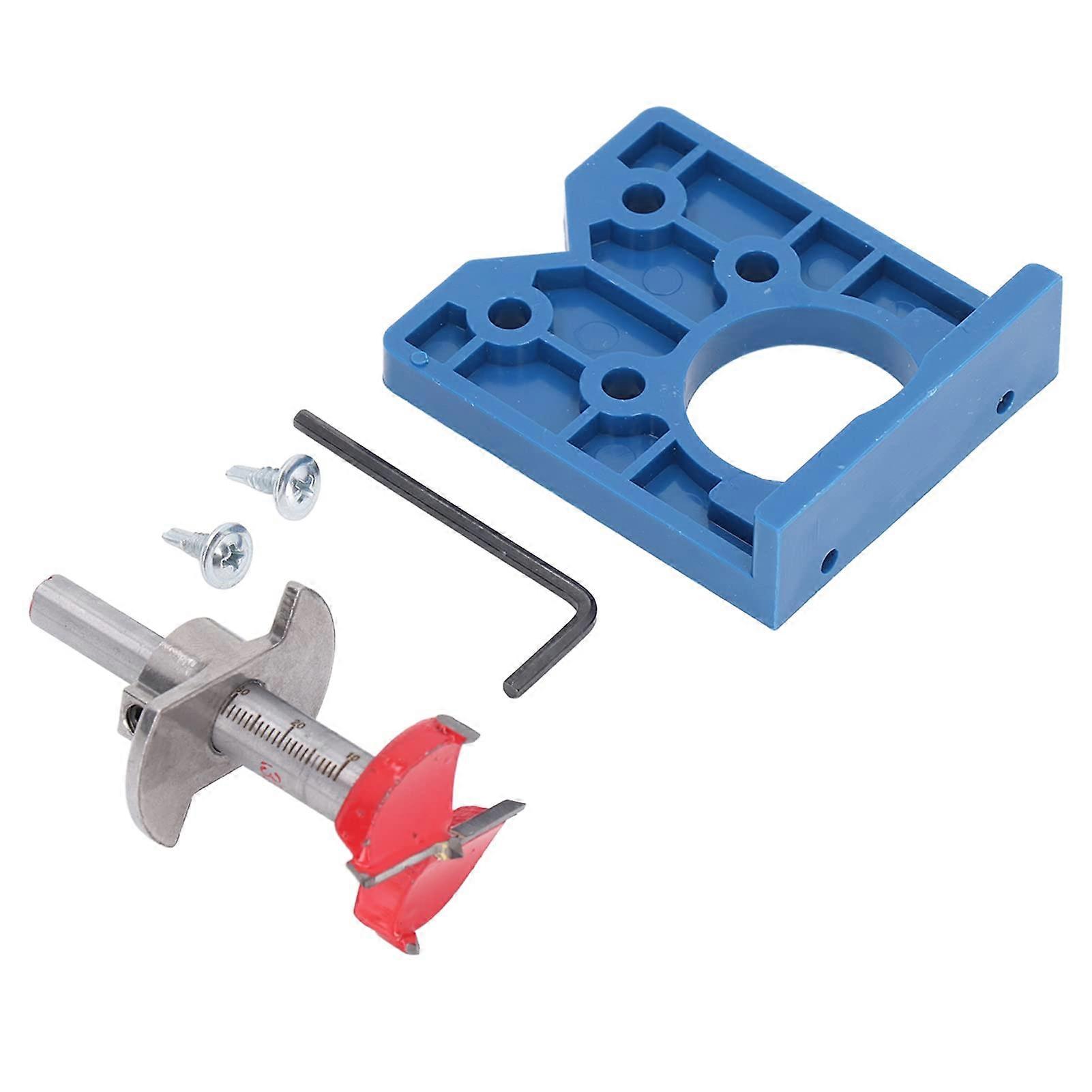 Precision Hinge Gauge Drill Guide for 35mm Concealed Drilling Tool Set, Ideal for Door and Window Furniture