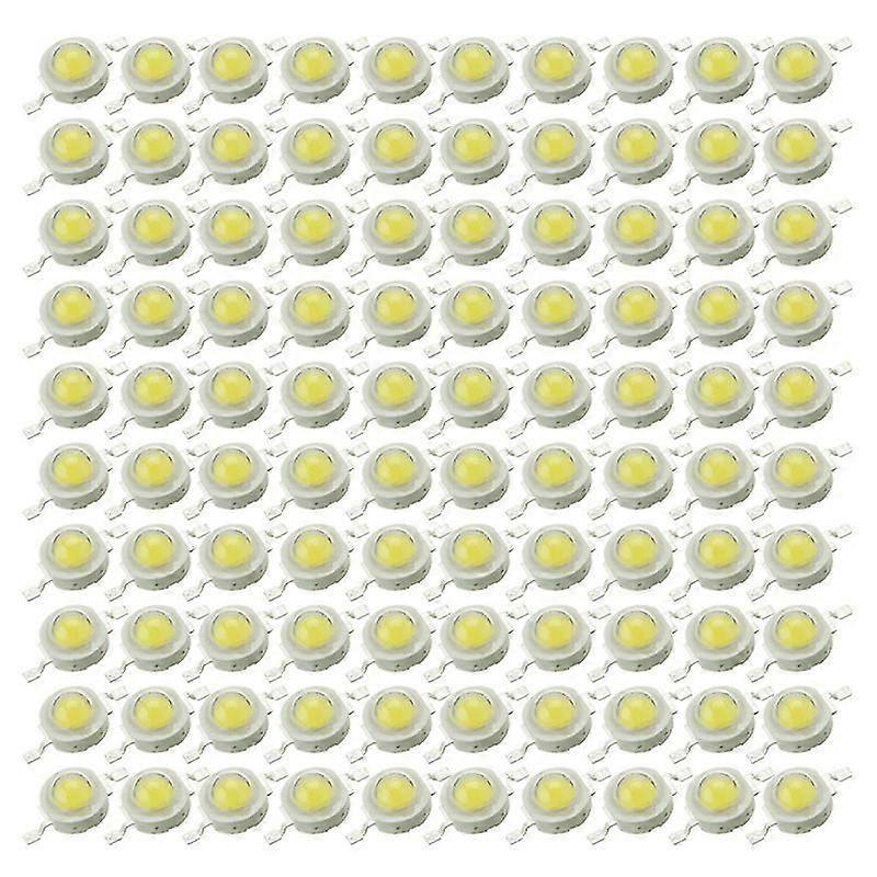 100Pcs LED Beads Natural White LED Light 1W High Lamp Chip 4000K LED Chip