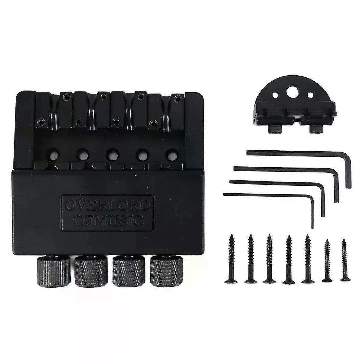 M05K 1 Set 4 String Headless Bass Guitar Bridge System Electric Bass Part for Headless Electric Bass Replacement