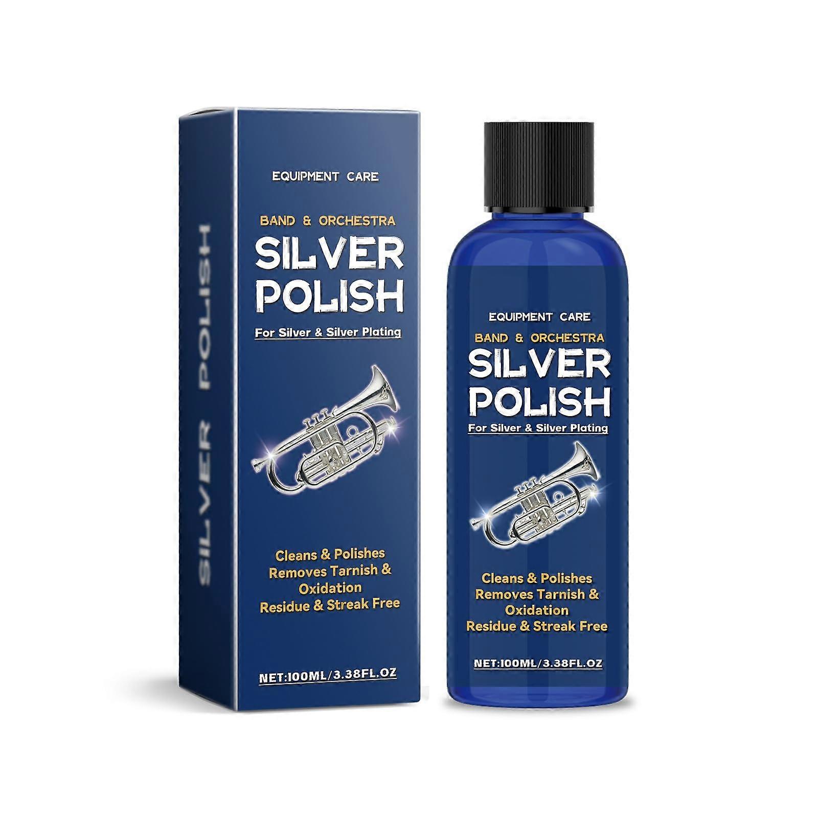 100 Silver Polish For Silver-Plated Instruments, Prevents Tarnish, Shines, For Musicians And Collectors