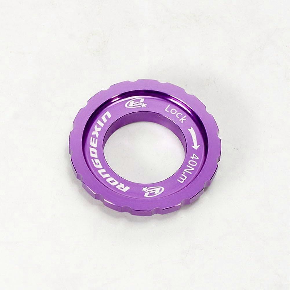 Bike Hub Disc Brake Adapter for Center Lock Hubs - Non-Deform, Purple, Compatible with Various Disc Brake Models