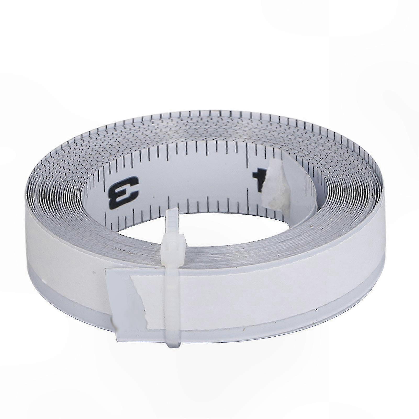12FT Carbon Steel Measuring Tape with Reverse Direction and Self-Adhesive Feature for Workbench Use