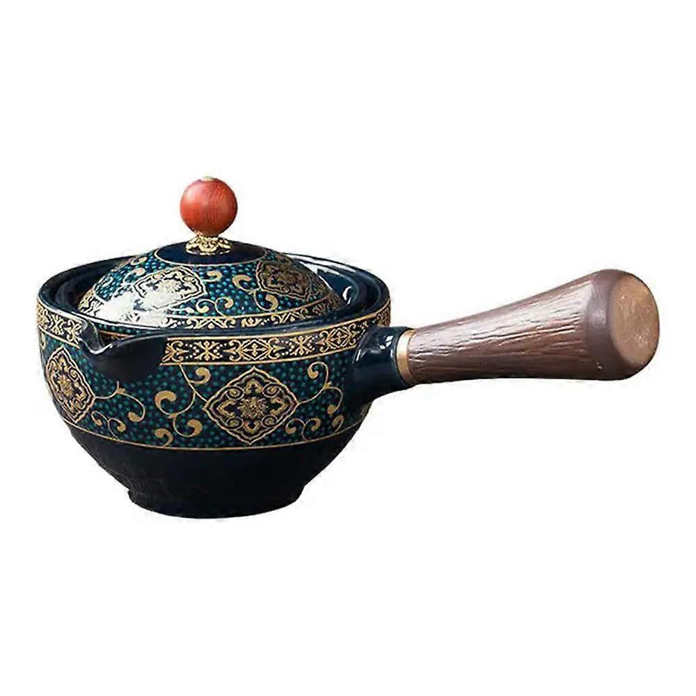 Ceramic Teapot 160ml Gongfu Tea Pot with 360 Rotation Infuser Portable Single Serve Chinese Tea Supplies