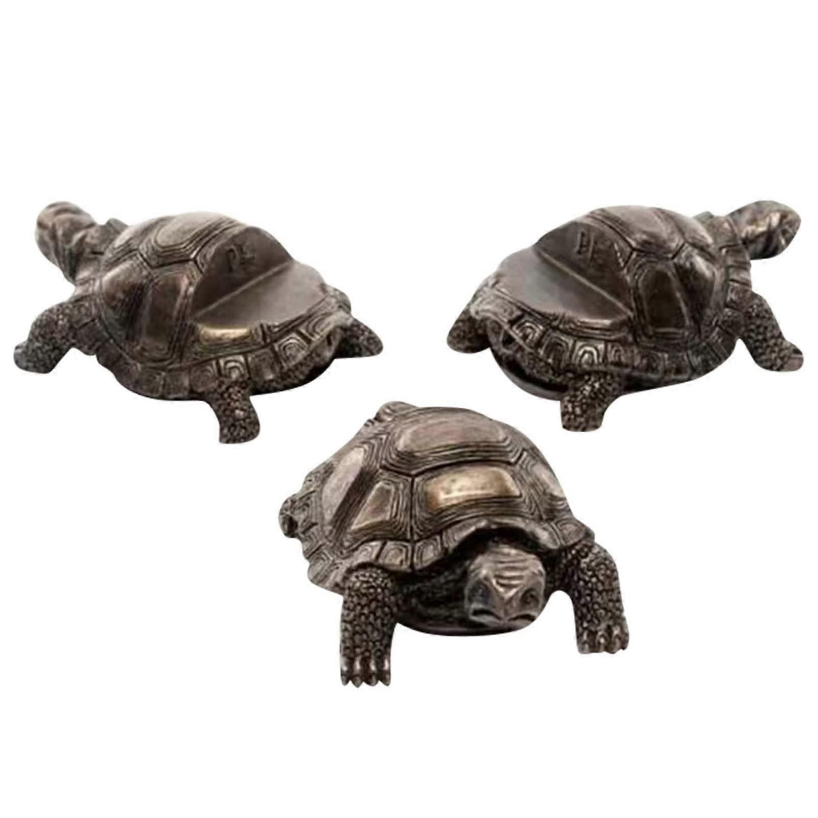 Mini Animal Shape Planter Support Feet Set of 3 for Indoor Outdoor Use, Decorative Tortoise Planter Holder for Improved Airflow and Drainage