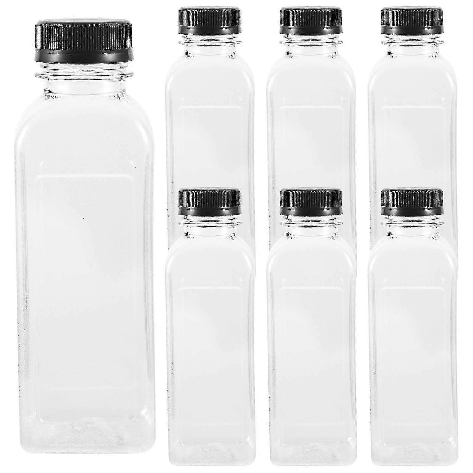 15 Pcs Black Travel Bottles with Lids, Portable Transparent Leak-Proof Drinking Containers for Toiletries, 17 x 6.5 cm