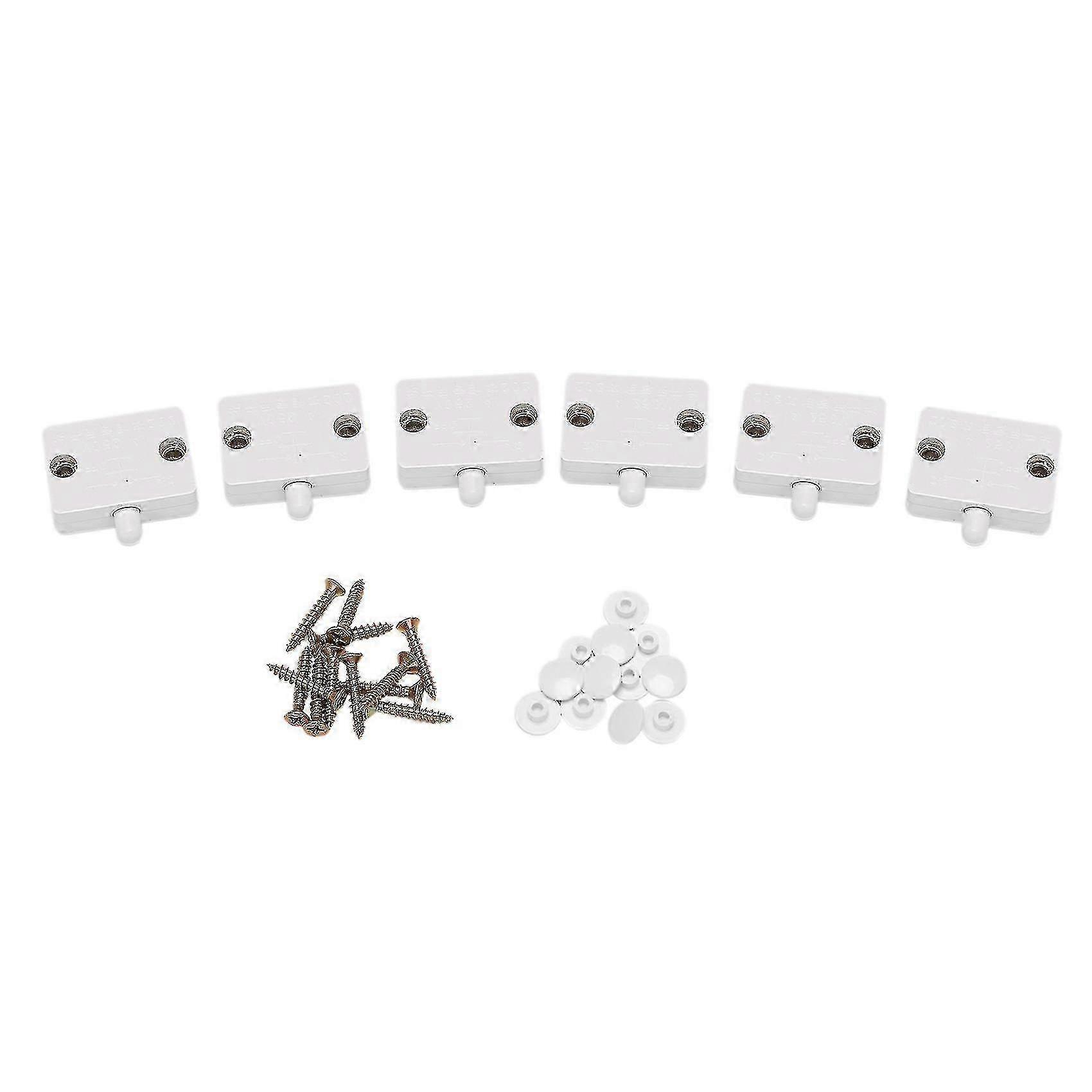 6pcs Normally Closed LED Door Switch for Closet Light & Cabinet Lamp, Compatible with Haoyi