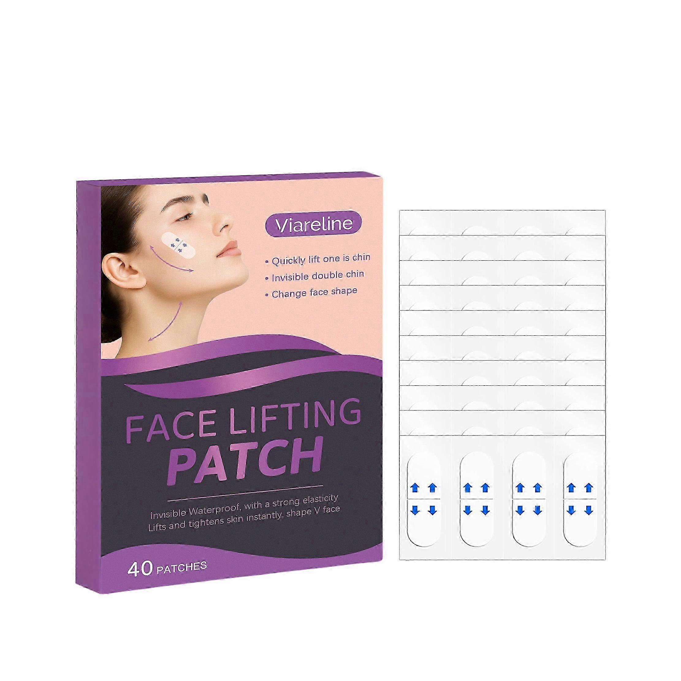 Viareline Facial Invisible Care Patch: Tightens and lifts the skin for a V-shaped face. Transparent patch for daily use.