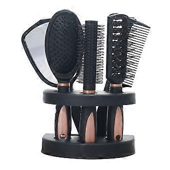 Sæt med 5 hårkamme spejlsæt Professional Salon hårskæringsbørster sæt Salon Frisør styling værktøj og holder stativ sæt dressing kam kits fo