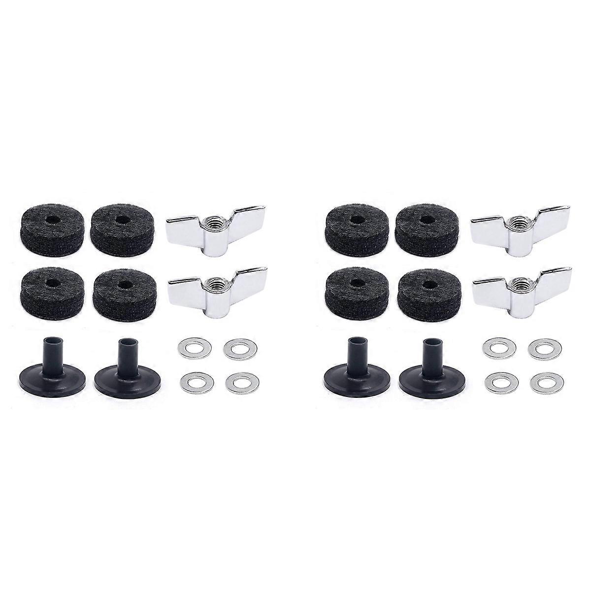 2X Drum Accessories Kit: Cymbal Felts, Cymbal Sleeves, Wing Nuts