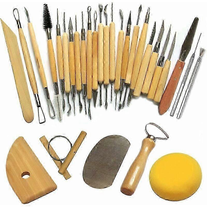 Pottery Tools Kit 30 Pcs, Clay Sculpting Carving Set for Ceramic Artists - RAPANDA