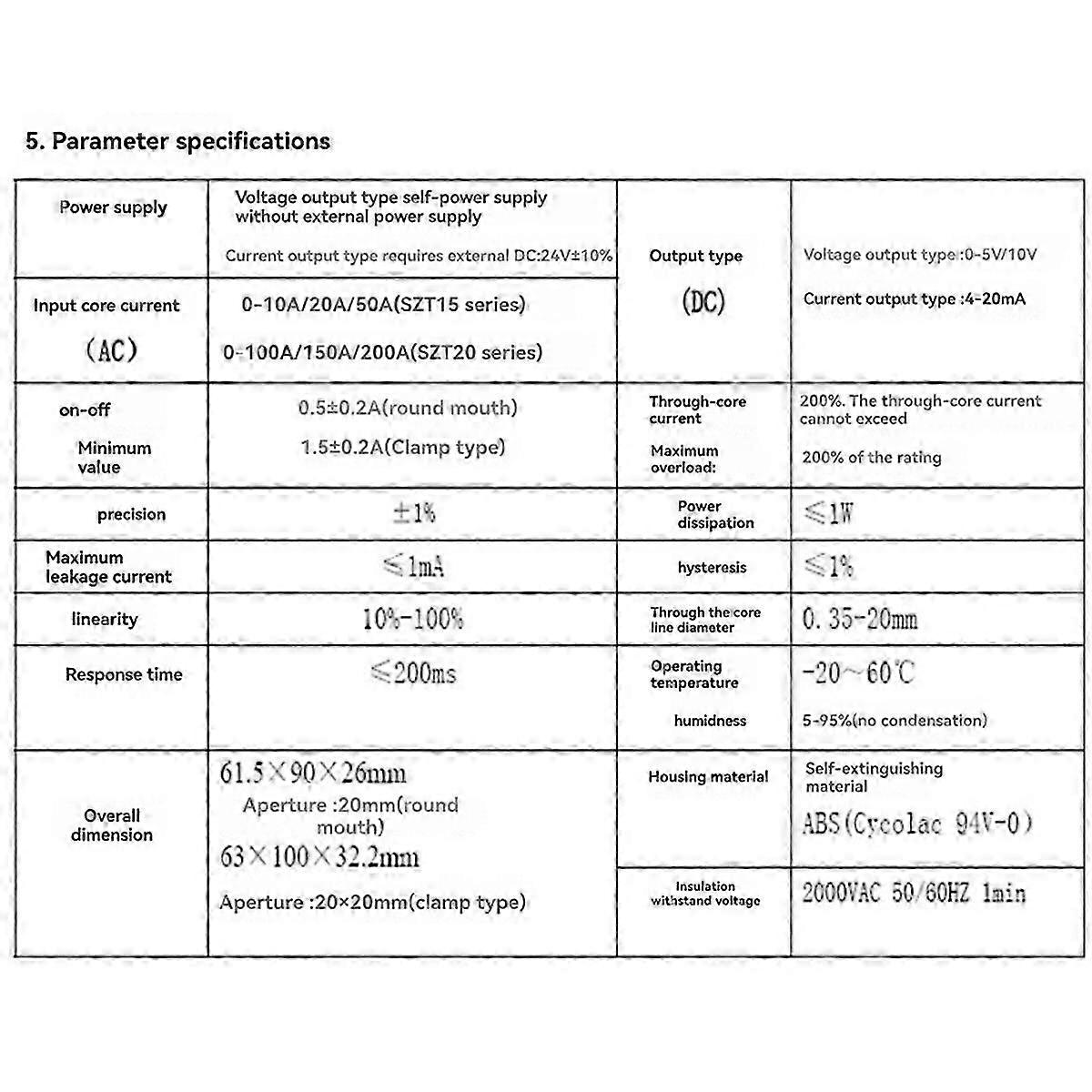 Current Transducer Closed Loop Sensors Current Mutual Inductor