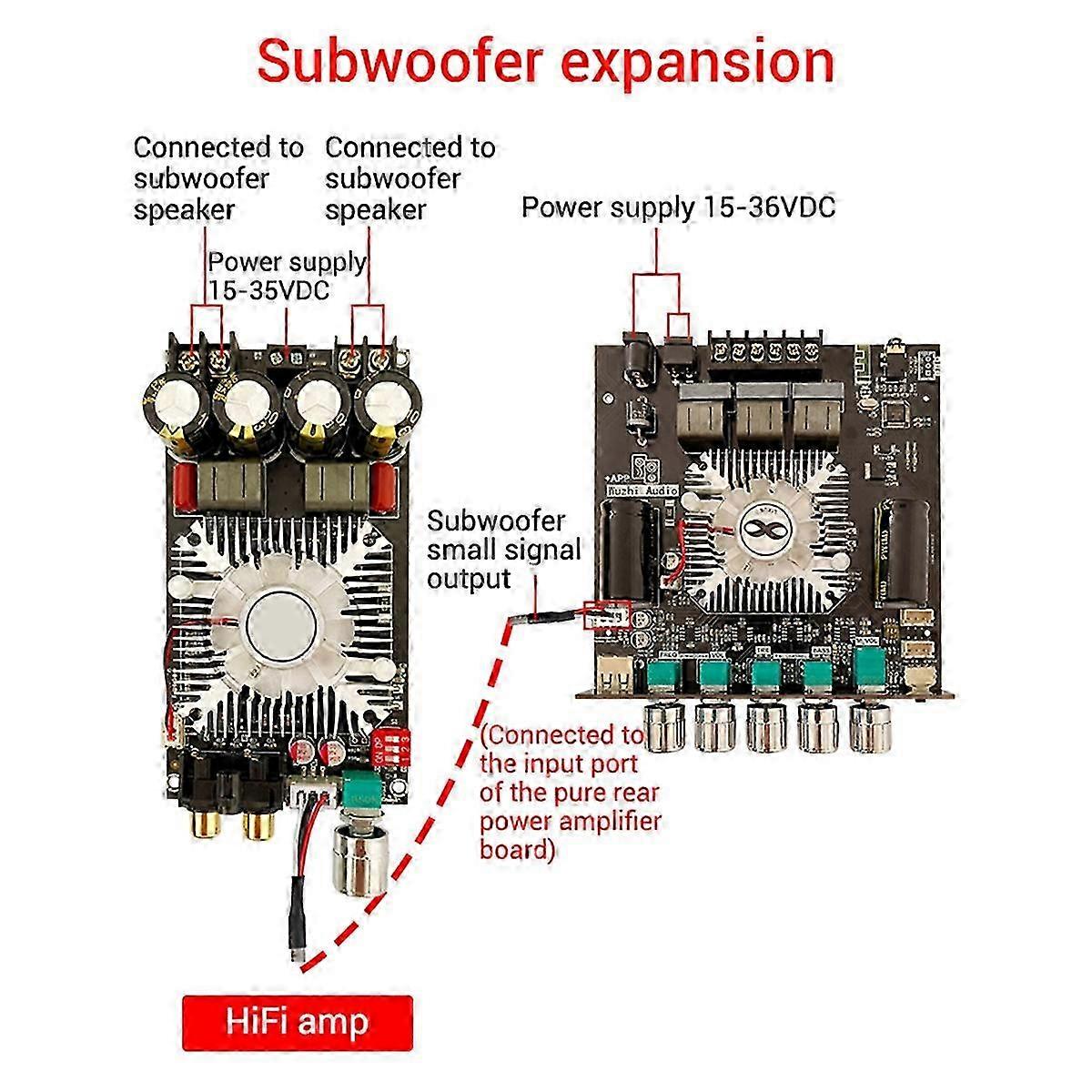 Third Generation 2.1 Channel Bluetooth Power Amplifier Board B