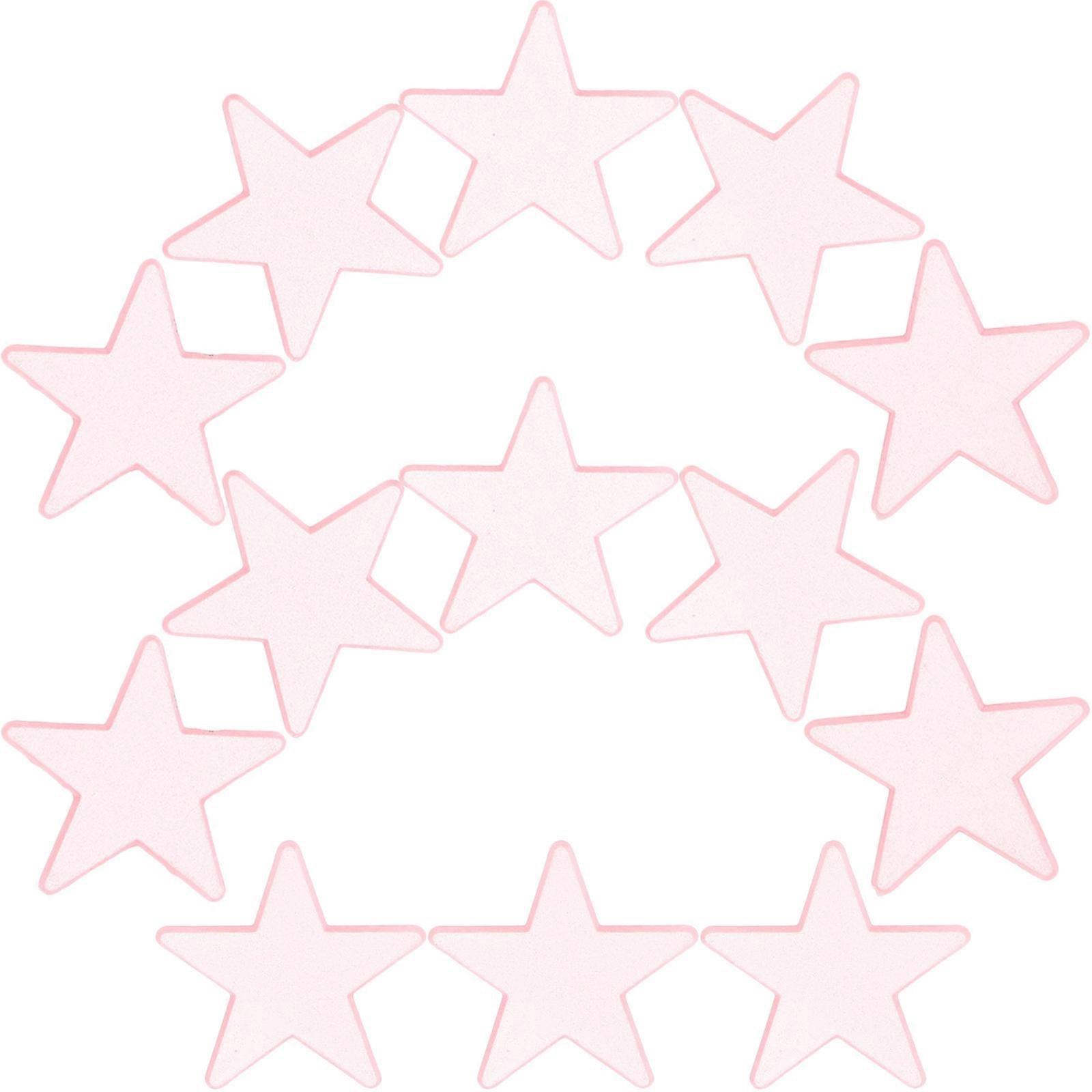 Glow in The Dark Star Stickers 200Pcs Decorative Ceiling Wall Stickers for Children's Bedroom Pink Resin Material