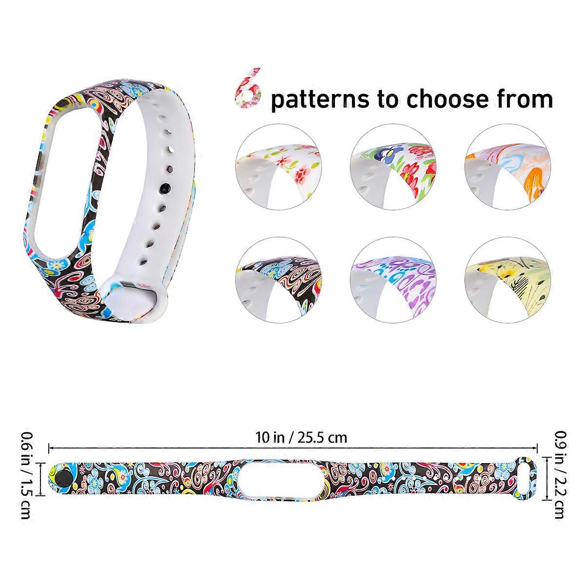 Fashion Design 6Pcs Silicone Wristbands Replacement For 3 Featuring Air Holes And Comfortable Touch Ideal For Playing And Exercising