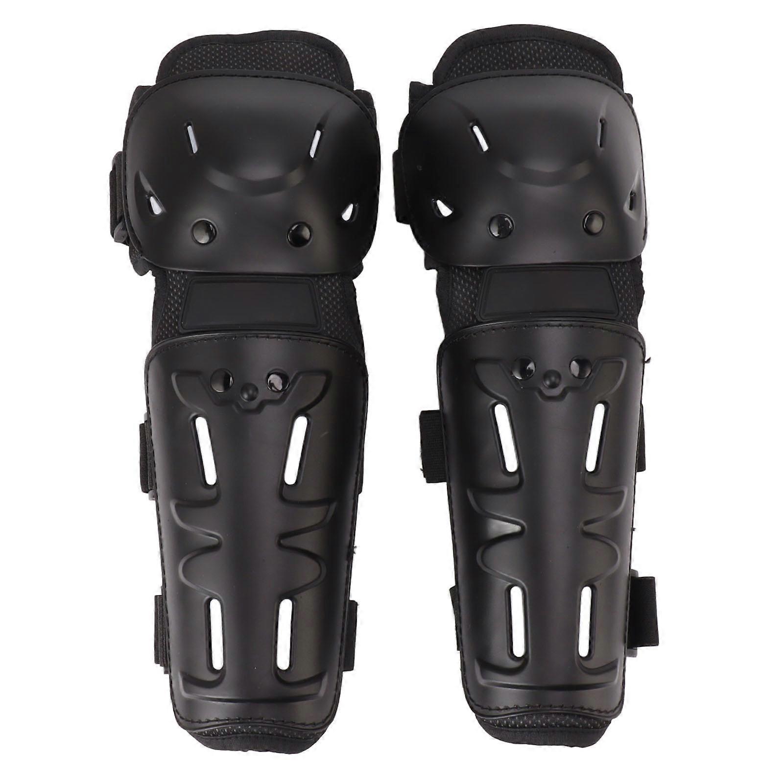 4Pcs Adjustable Motorcycle Elbow Knee Pads Black Free Size