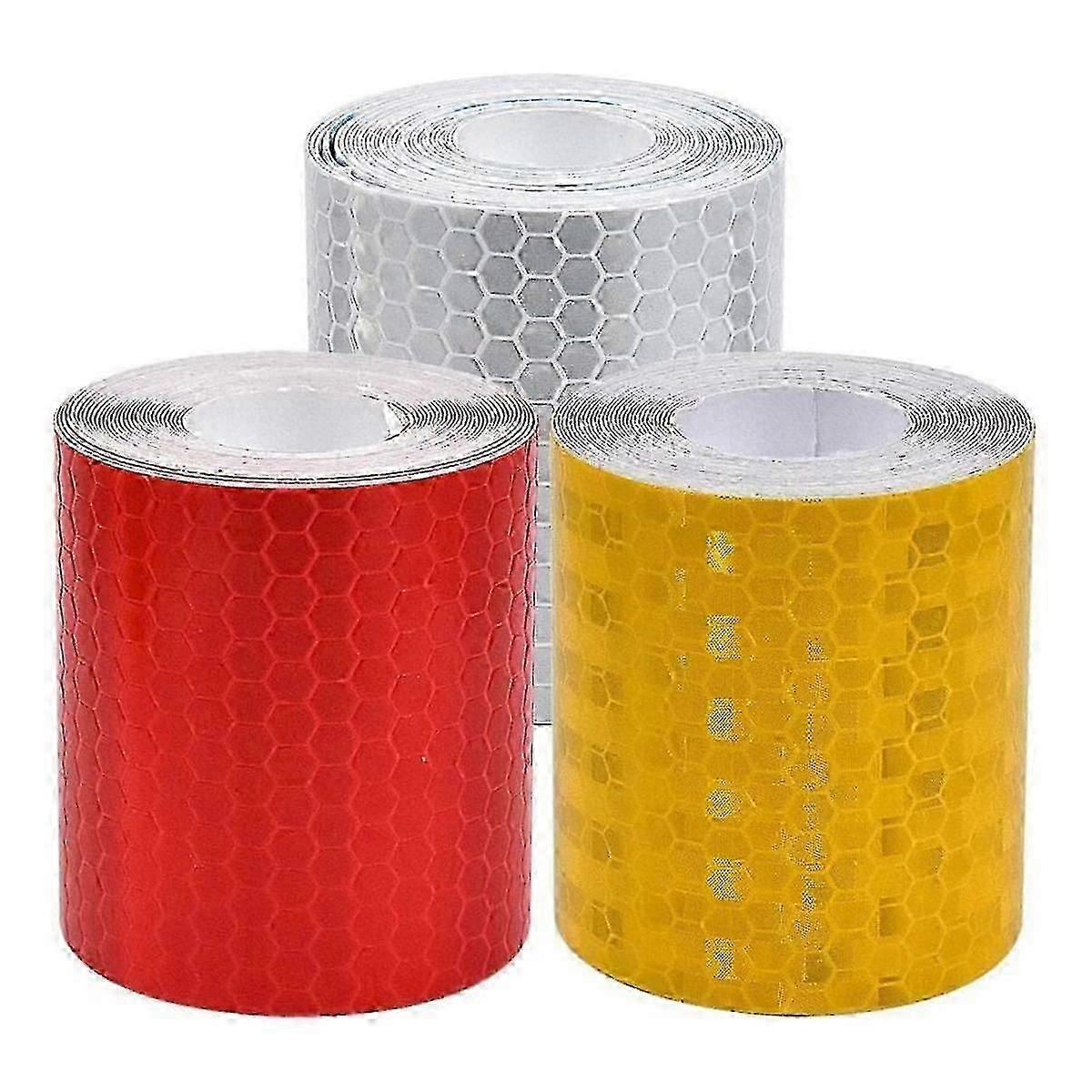 Self-adhesive brooding tape warning for safety in the dark 3 roller weather resistant strip st