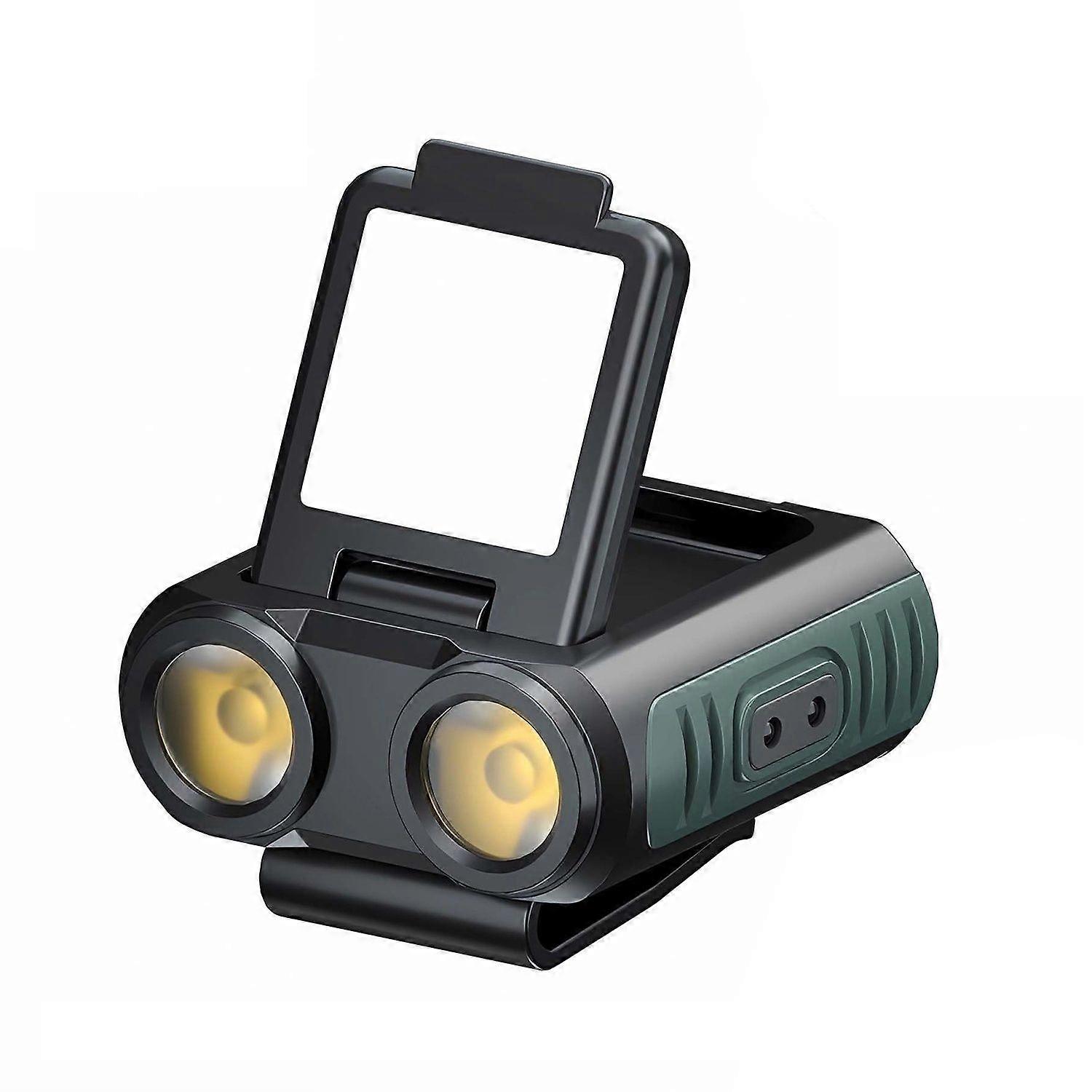 Hat Clip Light, LED Flashlight 350Lumens Clip on Cap Light Light, Portable USB Rechargeable Pocket Lights with 5 Modes Compact Baseball Cap Lights Ind