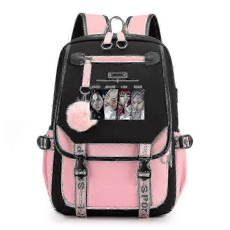 2022 School Bag Backpack With Usb Charging Blackpink Backpack