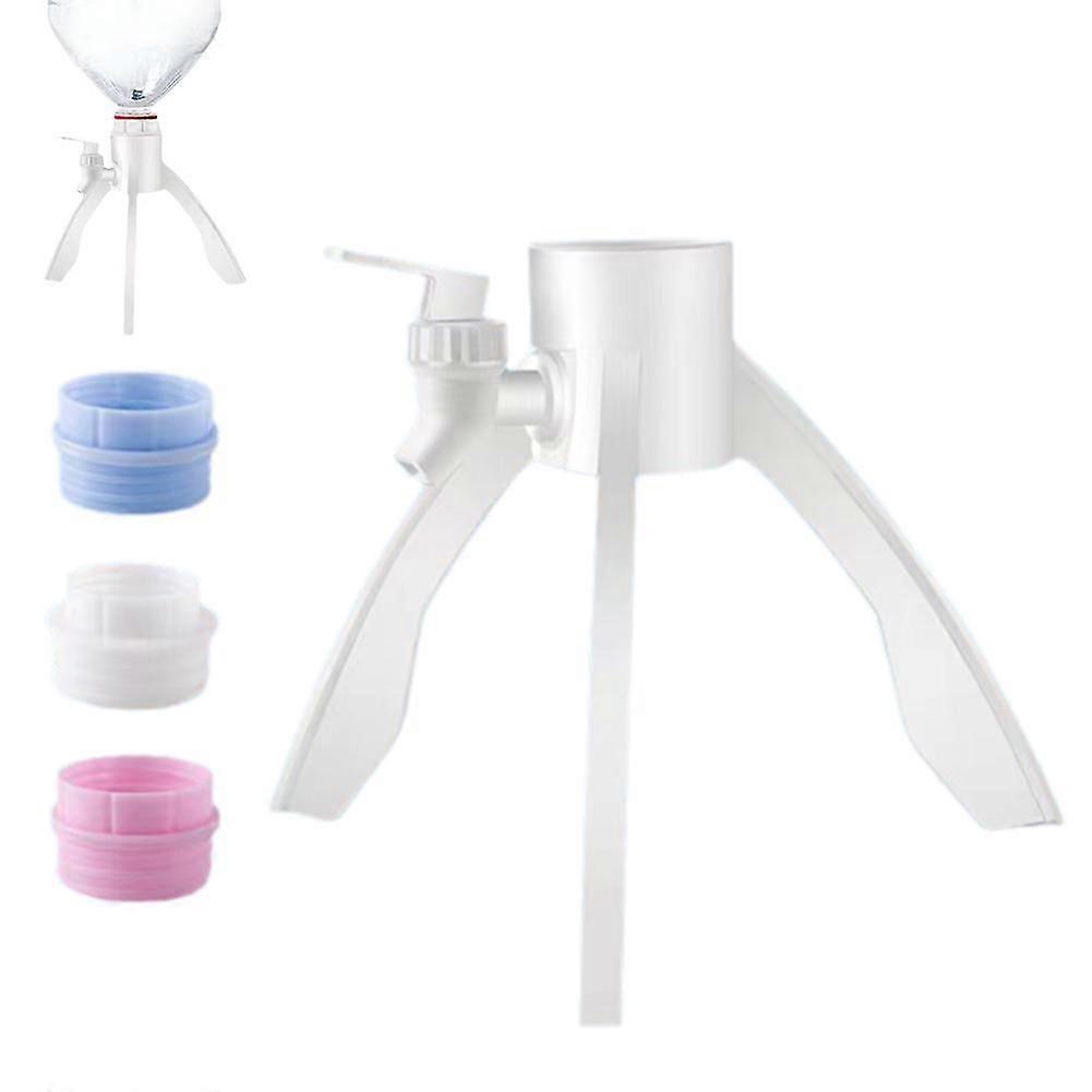 Portable Water Bottle Holder Bracket Stable Triangular Design Lightweight Plastic with 3 Adapters for Home Office Camping