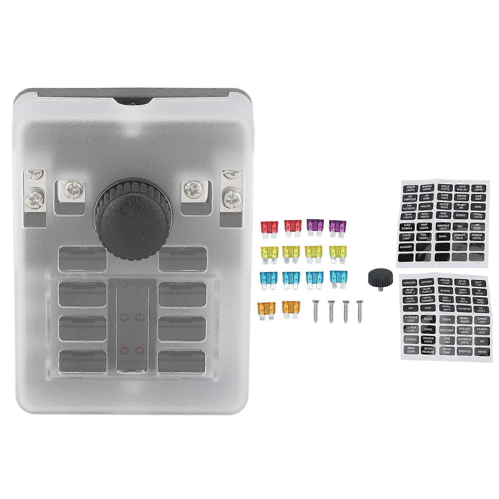 Fuse block for RV 12-32V with 6-way blade holder