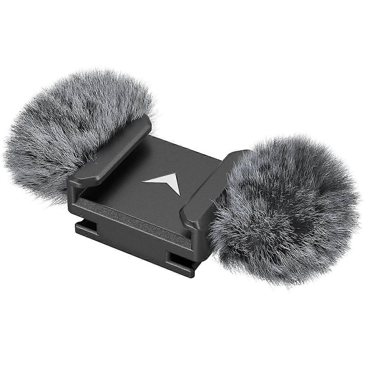 Noise-Reduction Windsheild Made of Nylon and Fiber, with Cold Shoe Adapter and Rubber Cushions for