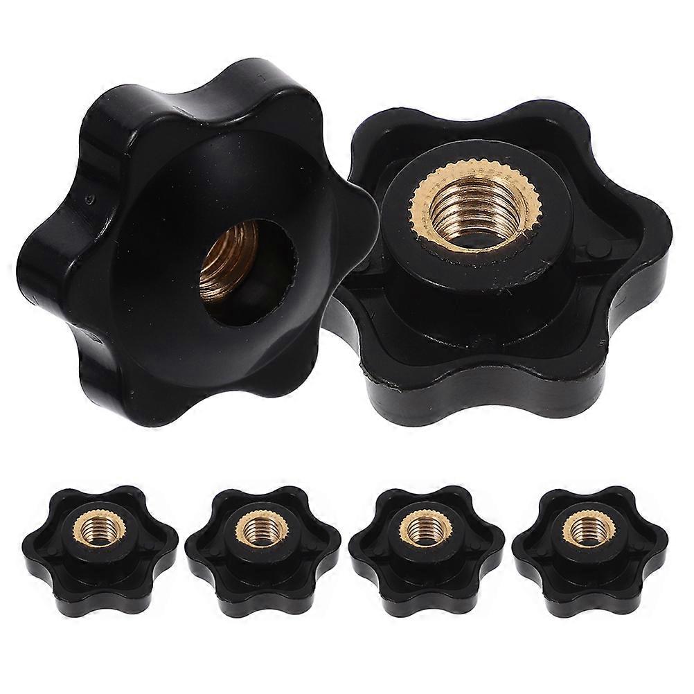 Plastic Thumb Knob Handle Nut Screw for Replacement 6Pcs Black Adjustable Handles