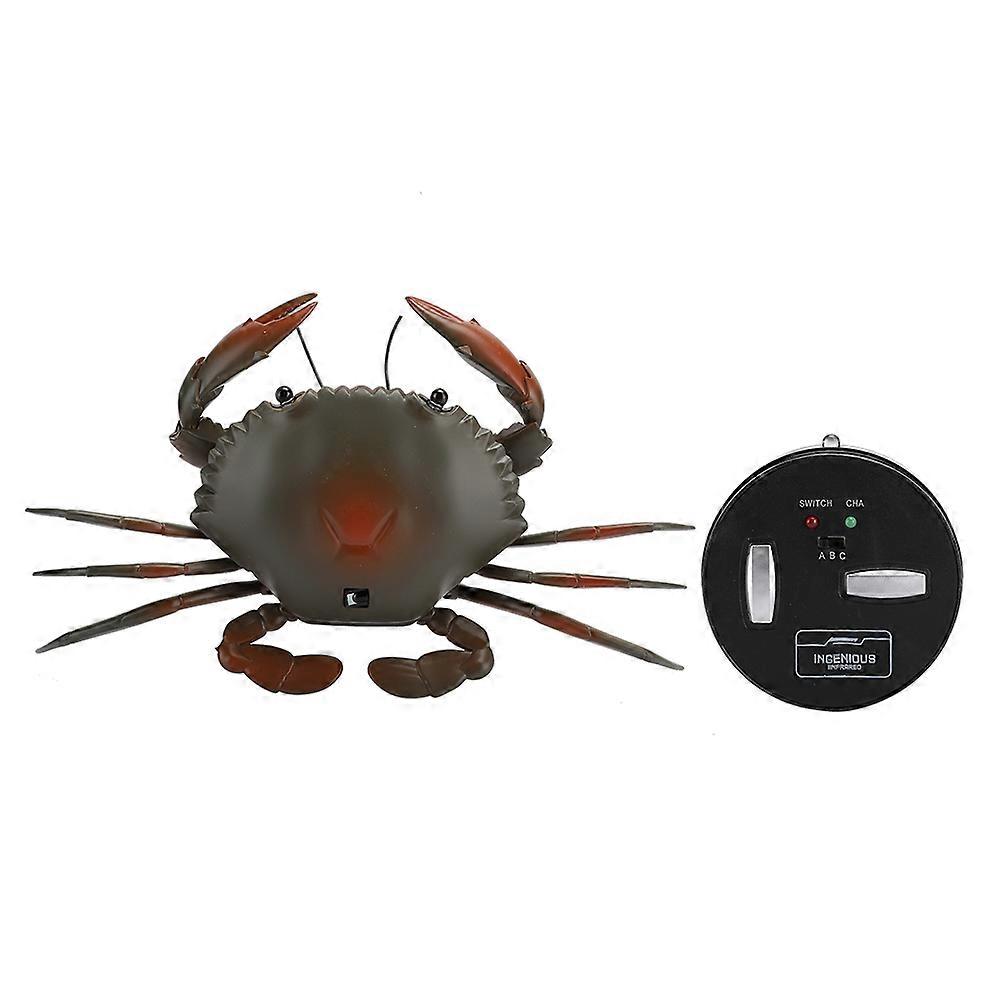 Jouet amusant et réaliste pour enfant, avec télécommande infrarouge et simulation de crabe (cyan)