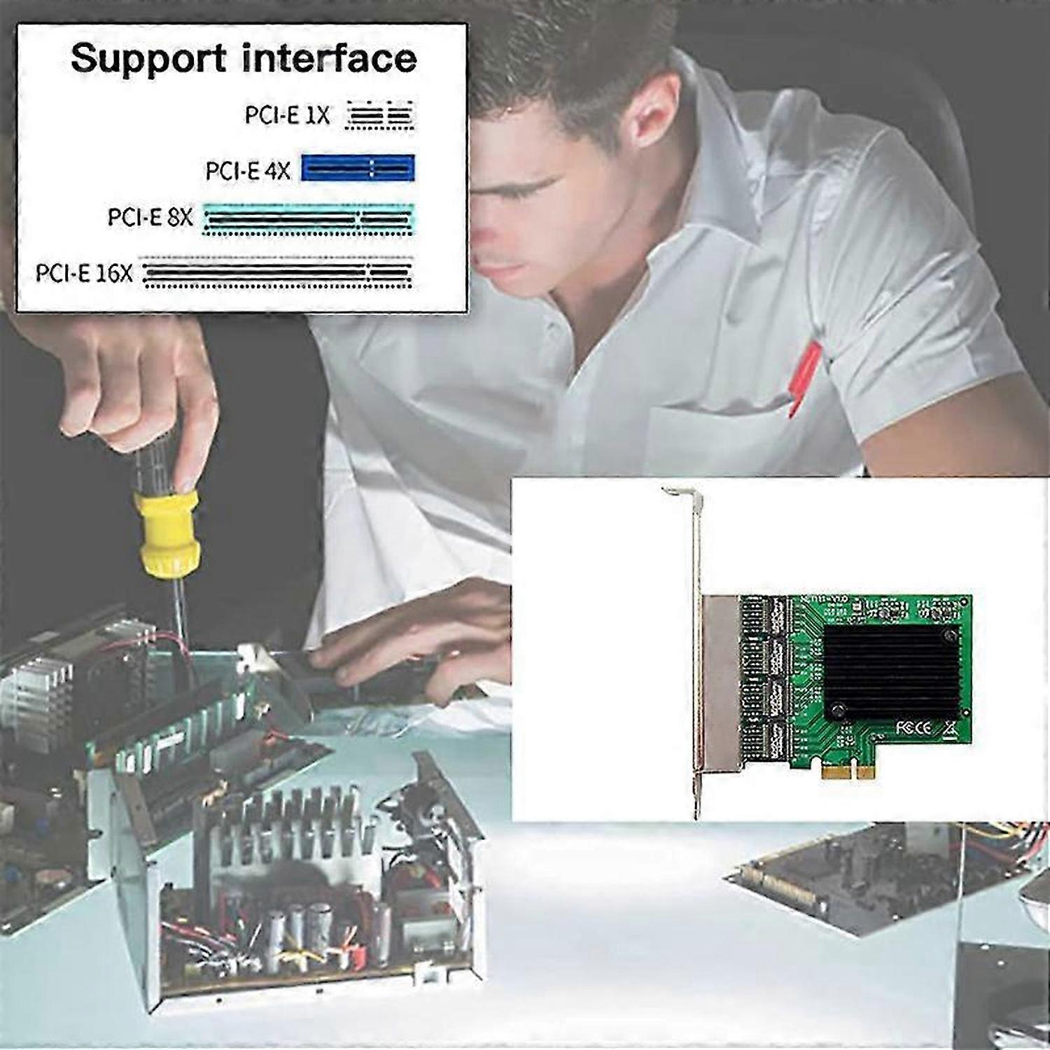 PCIE Network Card 4 Port for Love Fast Sea Spider ROS Soft Router