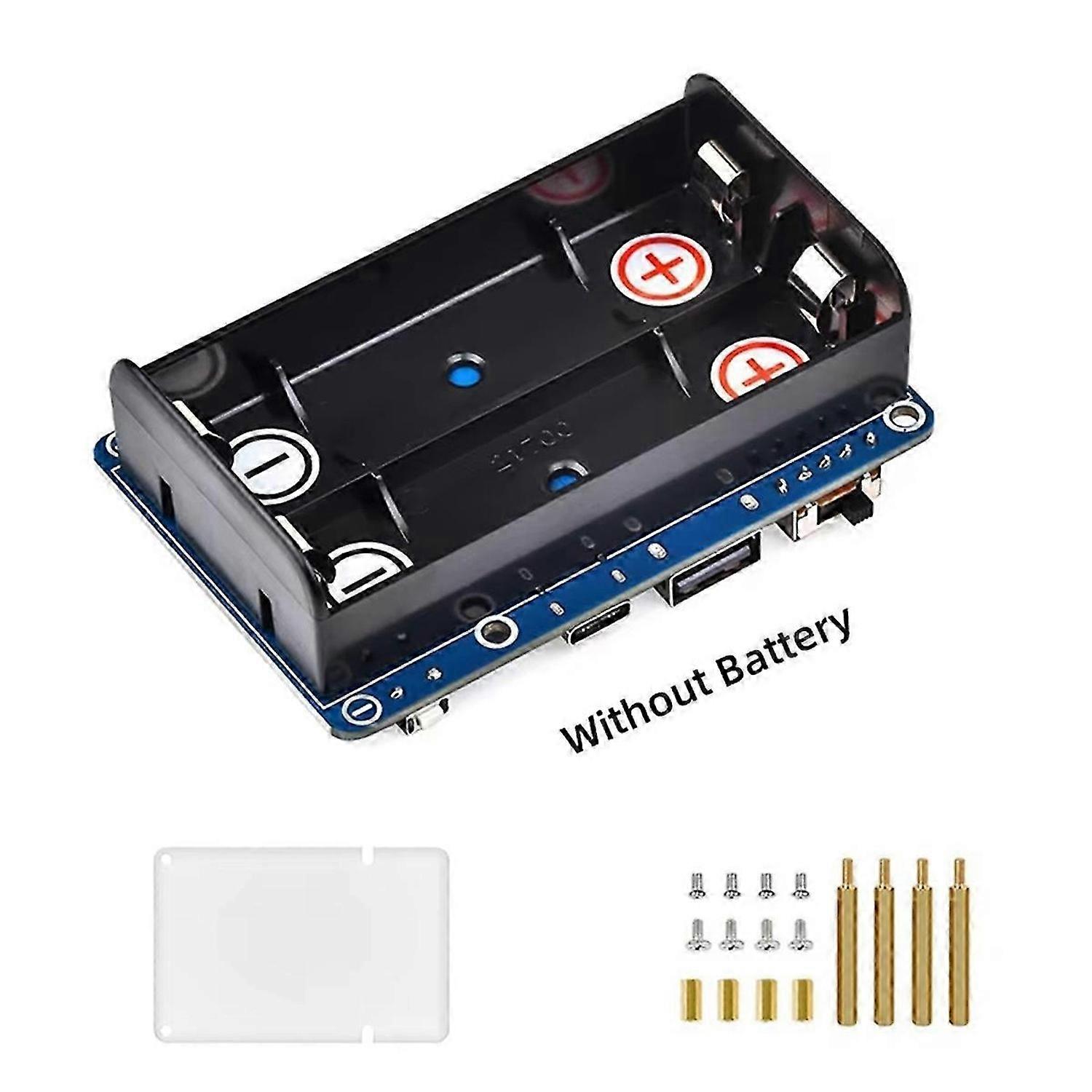 For 3 3B 4B UPS HAT Support 21700 Li Battery 5V Uninterruptible Power Supply Pogo Pins Connector