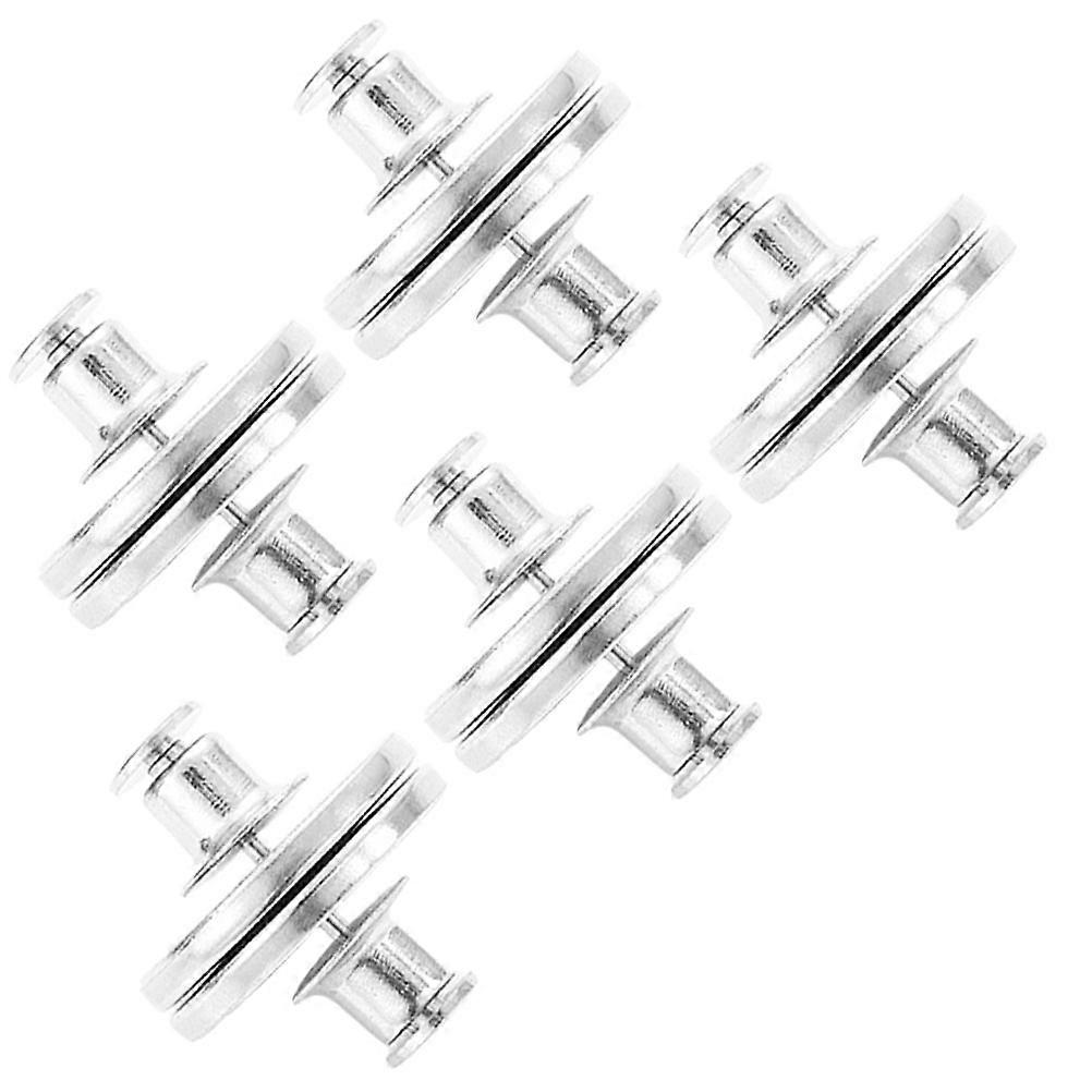 Magnetic Curtain Closure Clips For Homeowners And Renters In Silver Color With Round Shape For Preventing Curtains From Blowing Open 5 Pairs