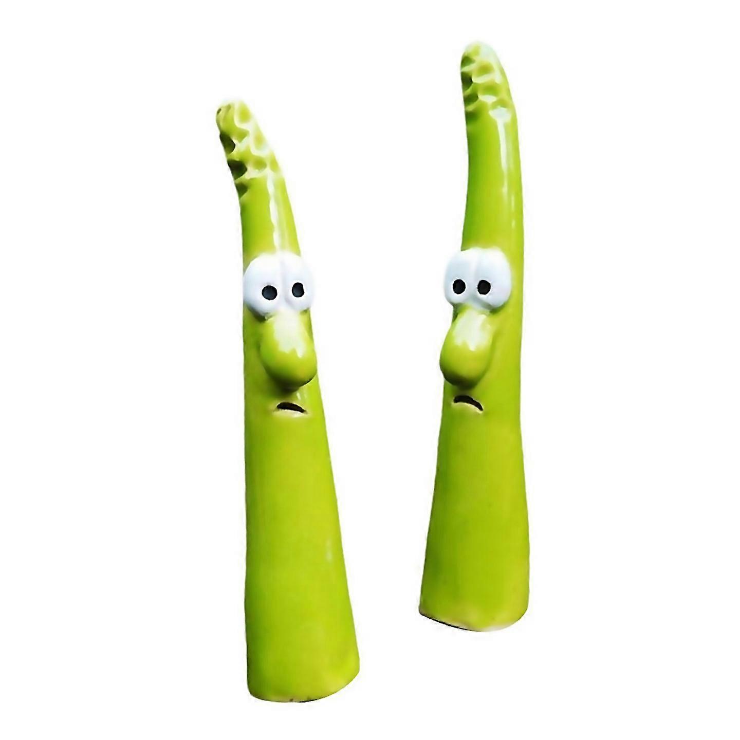 For Resin Garden Stakes With Bamboo Decor 2pcs