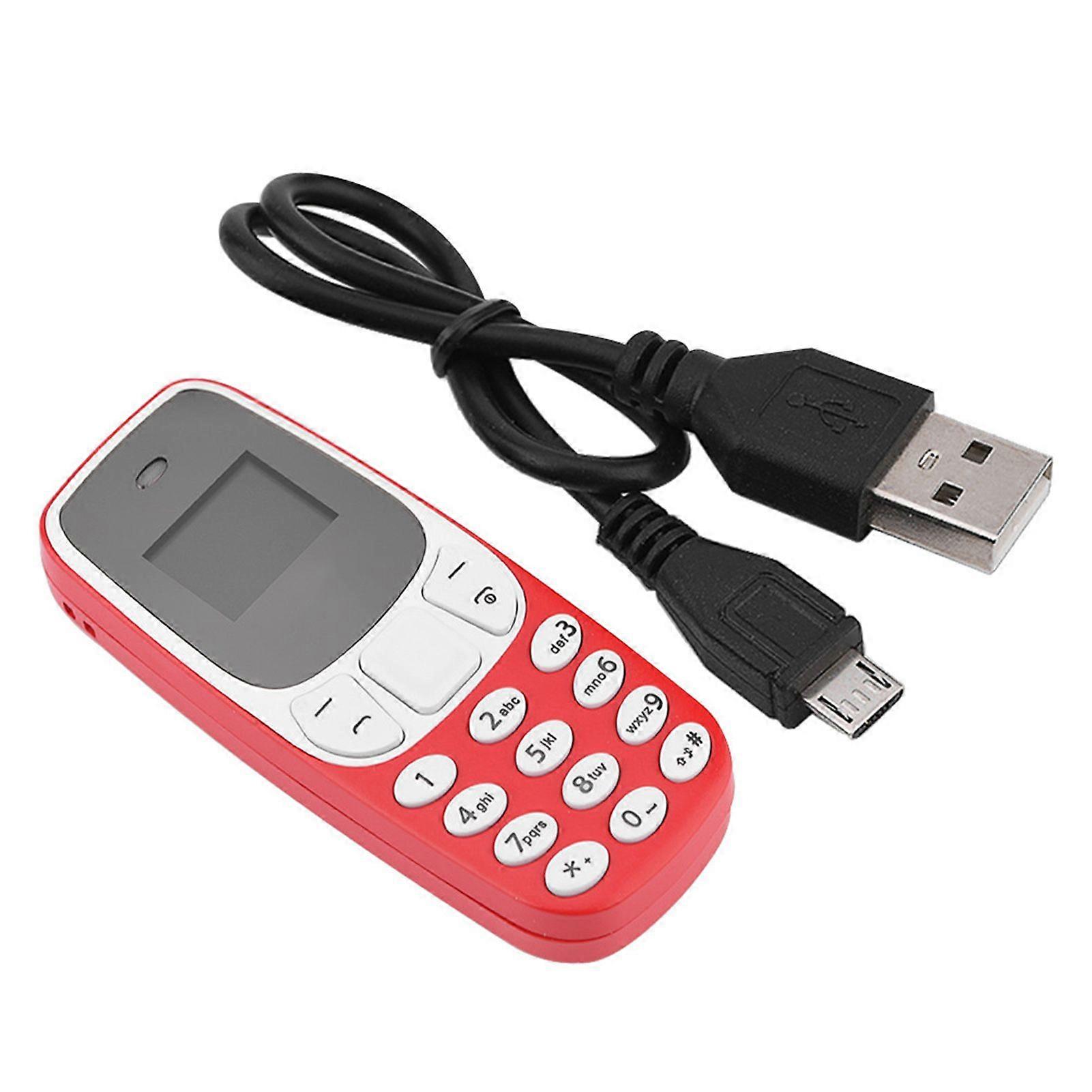 Mini Small GSM Dual SIM Card Mobile Phone Bluetooth Cellphone Red