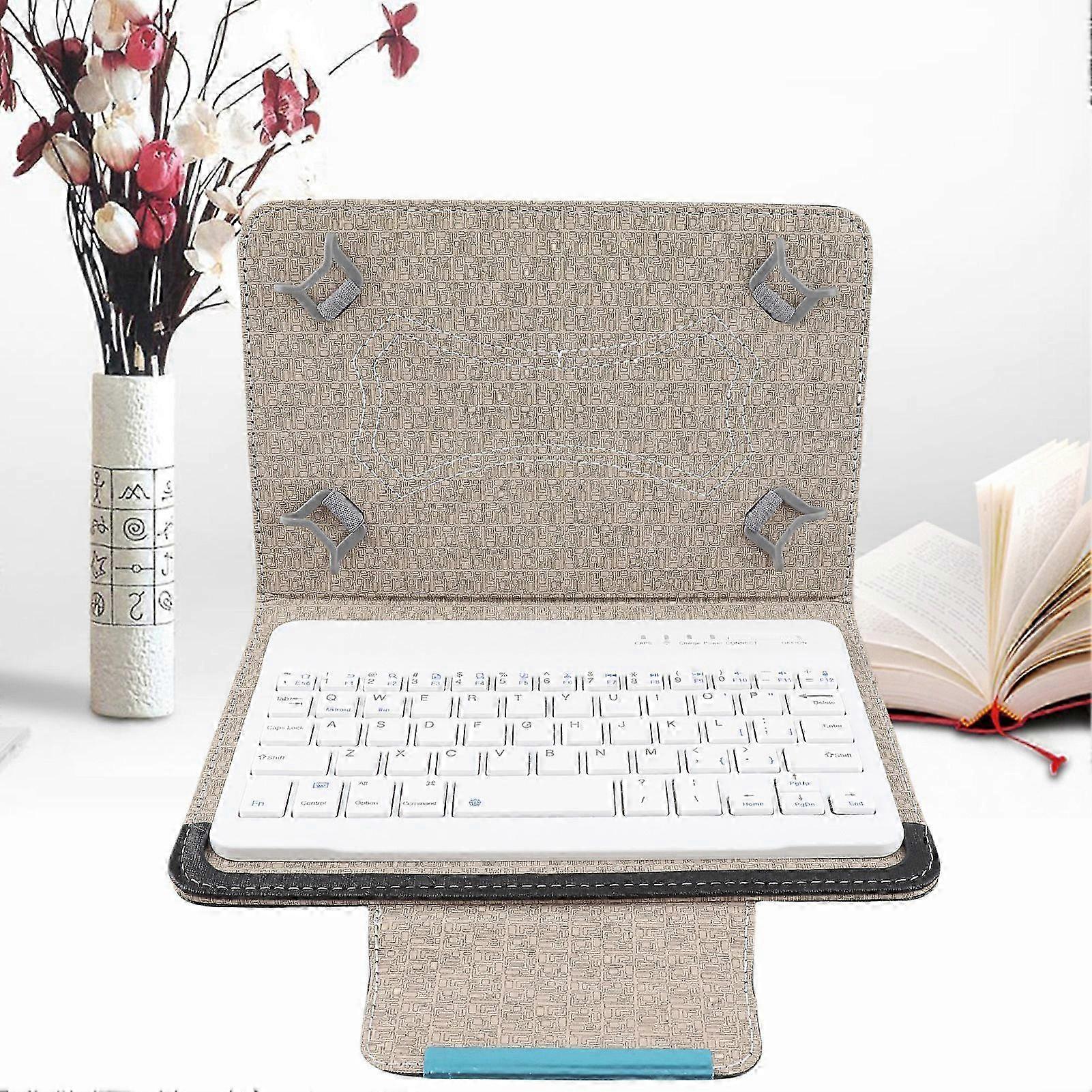 7'' Universal PU Leather Bluetooth Keyboard Case for Tablets 2025