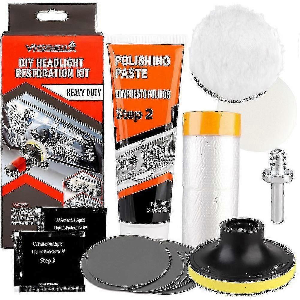 Headlamp Car Headlamp Polishing Paste Kit Diy Headlight Hestoration System Car Tool Sets